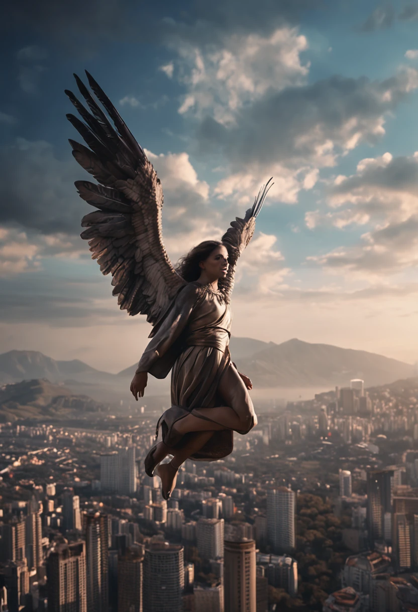 (Professional 3D rendering:1.3) de (Realistic:1.3) Foto de arte mais bonita do mundo,It features evil angel man falling from the bright sky, ((Anjo celestial do mal, homem, se relacionando com humanos na terra, ao lado de belas mulheres. , fantastic location, majestoso ambiente desordenado)), corpo inteiro 8k unidade render, action shot, poros da pele, very dark lighting, sombreamento pesado, circunstanciado, Rosto detalhado, (vibrante, fotogrdeia realista, Realistic, Dramatic, Escuro, foco nítido, 8k), ((((Use peles)))), (intrincado:1.4), decadente, (altamente detalhado:1.4), pintura digital, rendering by octane, art stations, Conceito-Arte, liso, foco nítido, illustration, germe da arte, (Loish:0.23), Wlop Ilya Kuvshinov, e Greg Rutkowski e Alphonse Mucha Gracias, (global ilumination, studiolight, Light Volumetric), patife, fantasia, Onze, corpo inteiroesbian, ((Fundo escuro e antigo da cidade:1.3)),CGSesociedade,art stations