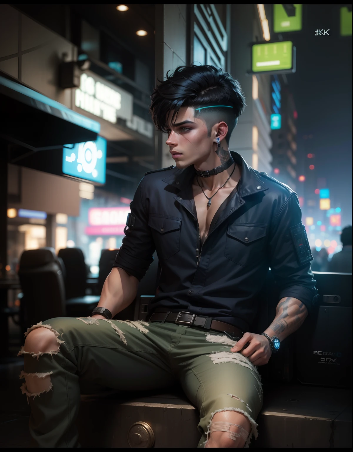 Change beckground cyberpunk handsome boy realistic fece 8k ultra