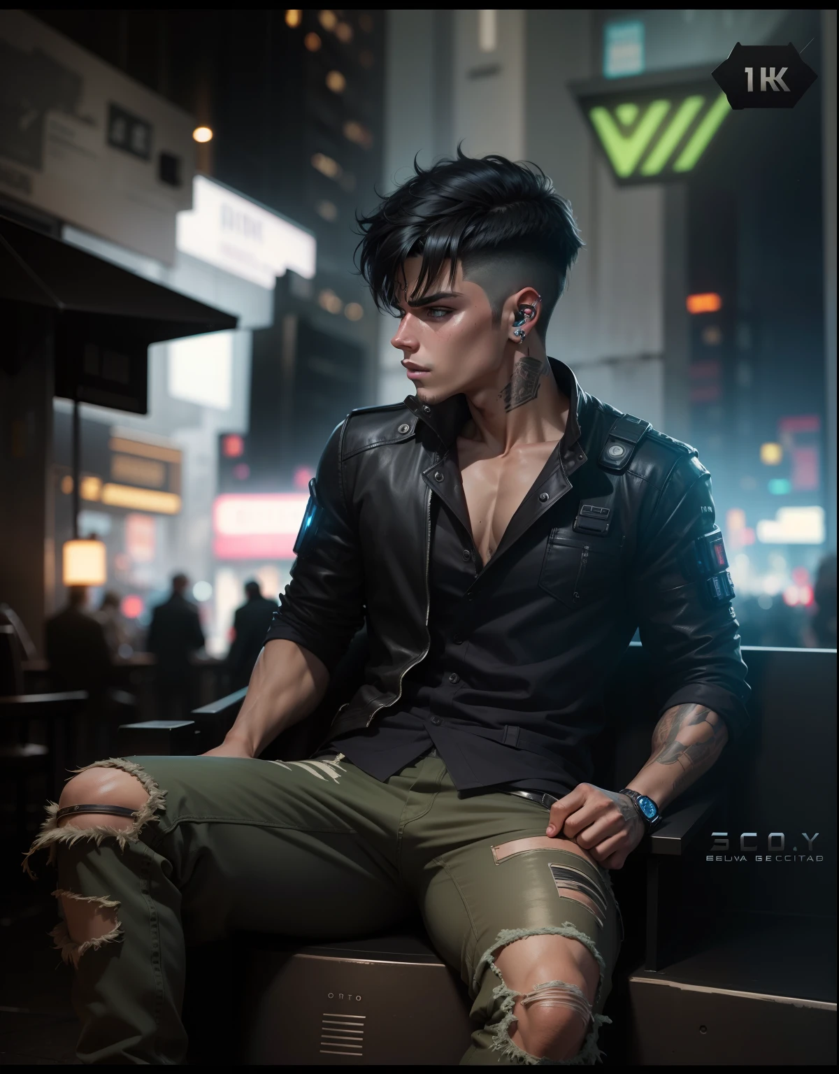 Change beckground cyberpunk handsome boy realistic fece 8k ultra