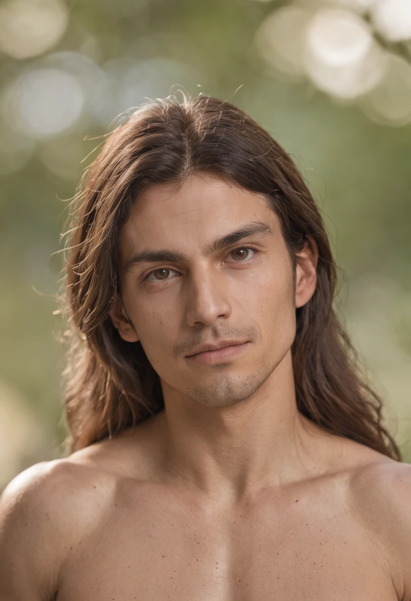 A naked muscular man staring at you, Mirando hacia abajo al espectador, , Grande , Cumming, sonriente, sudoroso