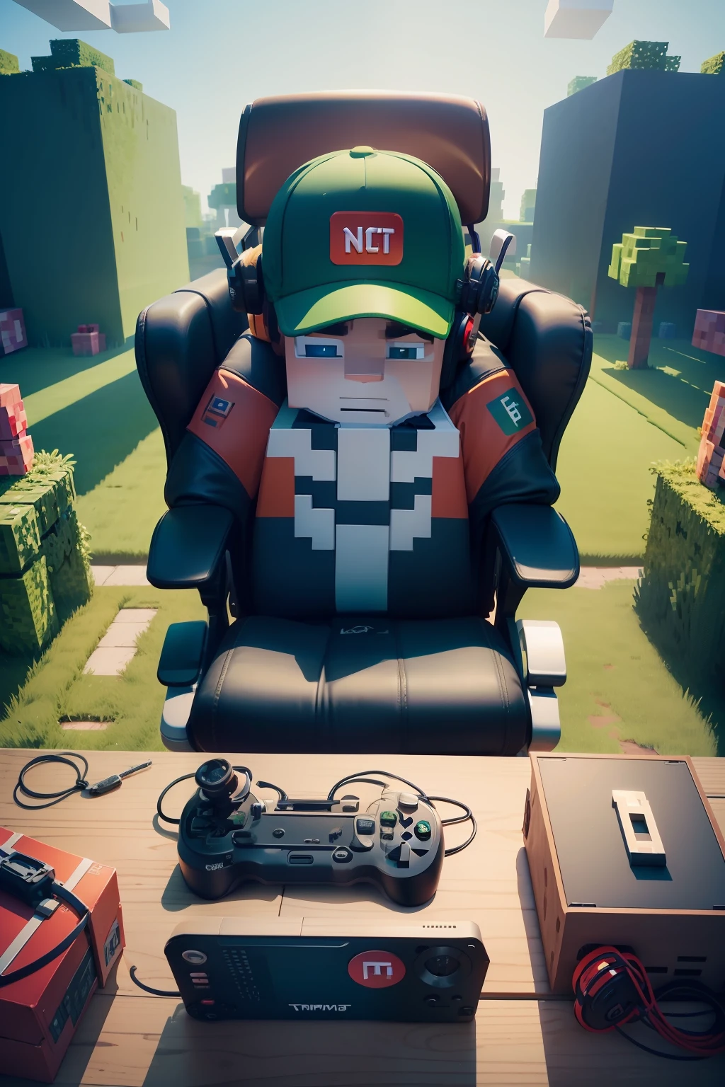 logotipo para canal youtube, longplay, joystick, pc, minecraft, campo de letras limpo