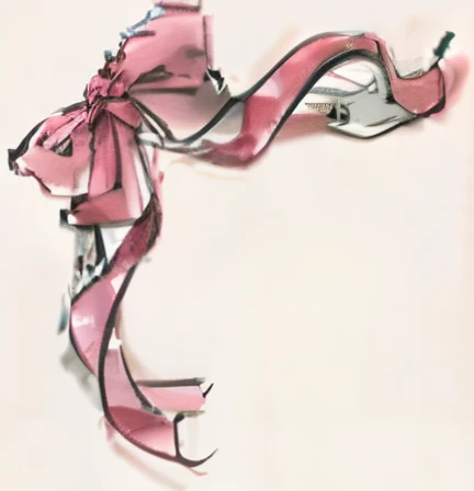 There is a drawing of a pink ribbon with a bow, ribbon, Red ribbon, big ribbon, thick bow, ornamental bow, bowknot, a red bow in her hair, red bow on hair, laces and ribbons, Ribbons, the bow, wide ribbons, artist rendition, Pink hair bow, drawn image, bow, wearing pink hair bow, satin ribbons, Hair accessories hair bye