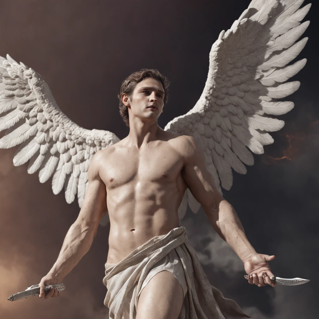 (Professional 3D rendering:1.3) de (Realistic:1.3) Foto de arte mais bonita do mundo,Painting of a man with wings and a sword in the sky, FALLEN ANGEL, O Anjo da Morte, anjo da morte, angel watching demon, anjo protegendo o homem, humano alado, the angel of death with a halo, huge wings growing out of arms, wings growing out of arms, Anjo com asas pretas, anjo escuro, Icarus falling from the sky, fantastic location, majestoso ambiente desordenado)), corpo inteiro 8k unidade render, action shot, poros da pele, very dark lighting, sombreamento pesado, circunstanciado, Rosto detalhado, (vibrante, fotogrdeia realista, Realistic, Dramatic, Escuro, foco nítido, 8k), (Old leather clothes damaged by bad weather:1.4), ((((Use peles)))), (intrincado:1.4), decadente, (altamente detalhado:1.4), pintura digital, rendering by octane, art stations, Conceito-Arte, liso, foco nítido, illustration, germe da arte, (Loish:0.23), Wlop Ilya Kuvshinov, e Greg Rutkowski e Alphonse Mucha Gracias, (global ilumination, studiolight, Light Volumetric), chuva forte, floating particles, patife, fantasia, Onze, corpo inteiroesbian, ((Fundo escuro e antigo:1.3)),CGSesociedade,art stations