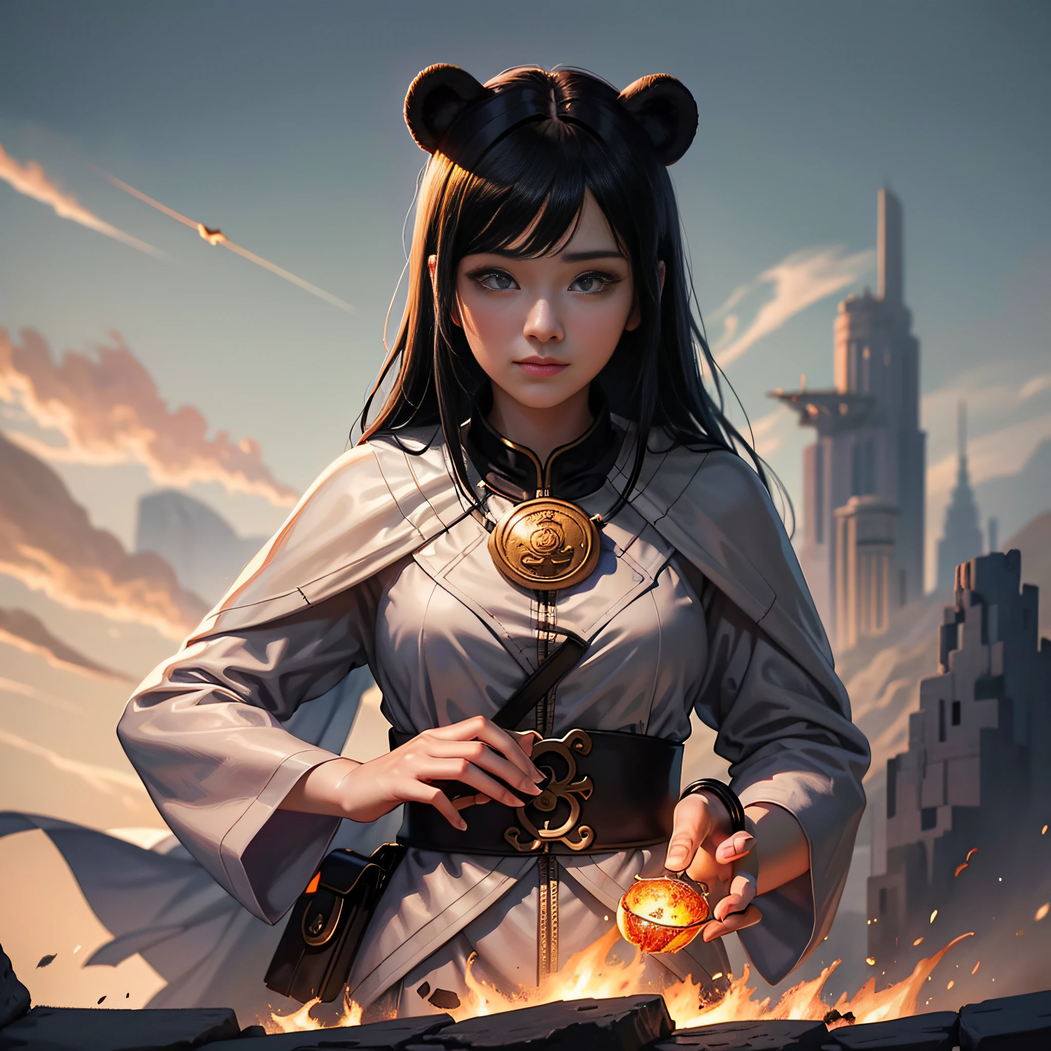 Chinese mythology, a bear on fire
Negative prompt: circle, mountain, easynegative
Steps: 30, Size: 768x768, Seed: 2970153893, Version: v1.5.1, Sampler: DPM++ 2M SDE Karras, CFG scale: 5, Model hash: bad6f46c39, Hires steps: 8, "easynegative: c74b4e810b03", Hires upscale: 2, Hires upscaler: SwinIR_4x, Denoising strength: 0.4