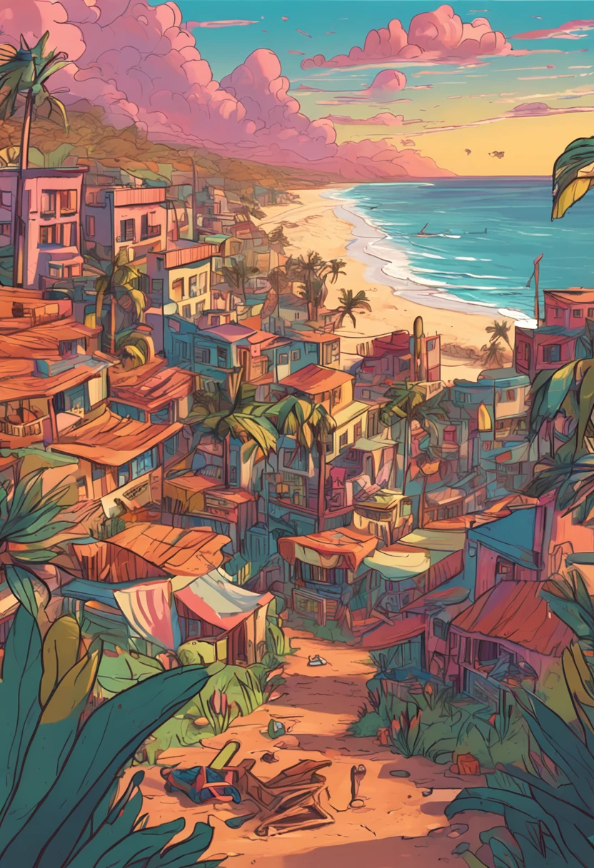 uma praia, Pintura SNES