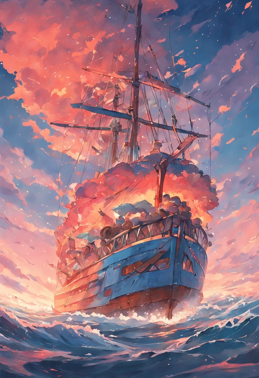 barco pequeno, na costa, Pintura SNES