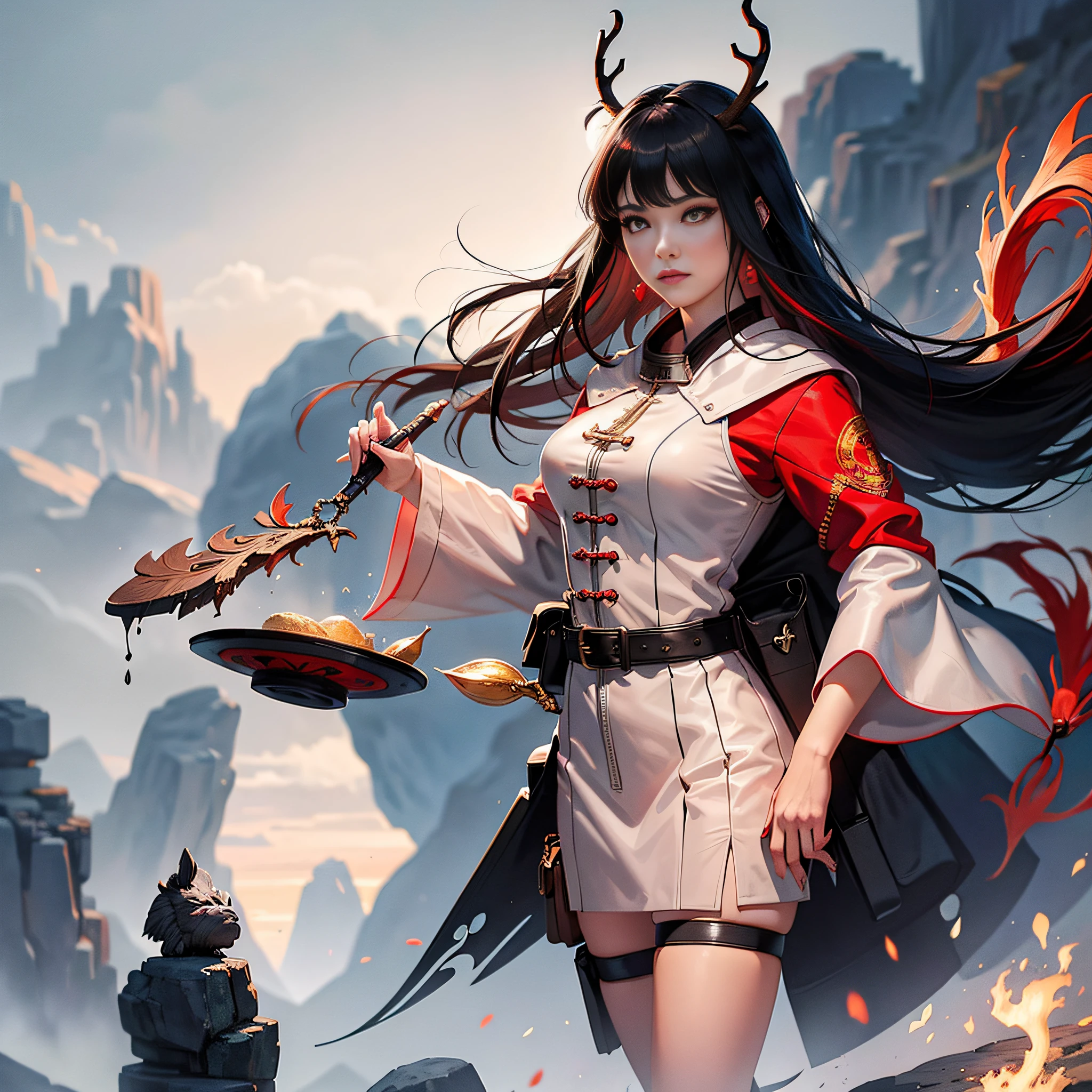 Chinese mythology, a red deer with long antlers
Negative prompt: circle, mountain, easynegative
Steps: 30, Size: 768x768, Seed: 1624142226, Version: v1.5.1, Sampler: DPM++ SDE Karras, CFG scale: 5, Model hash: bad6f46c39, Hires steps: 8, "easynegative: c74b4e810b03", Hires upscale: 2, Hires upscaler: SwinIR_4x, Denoising strength: 0.4