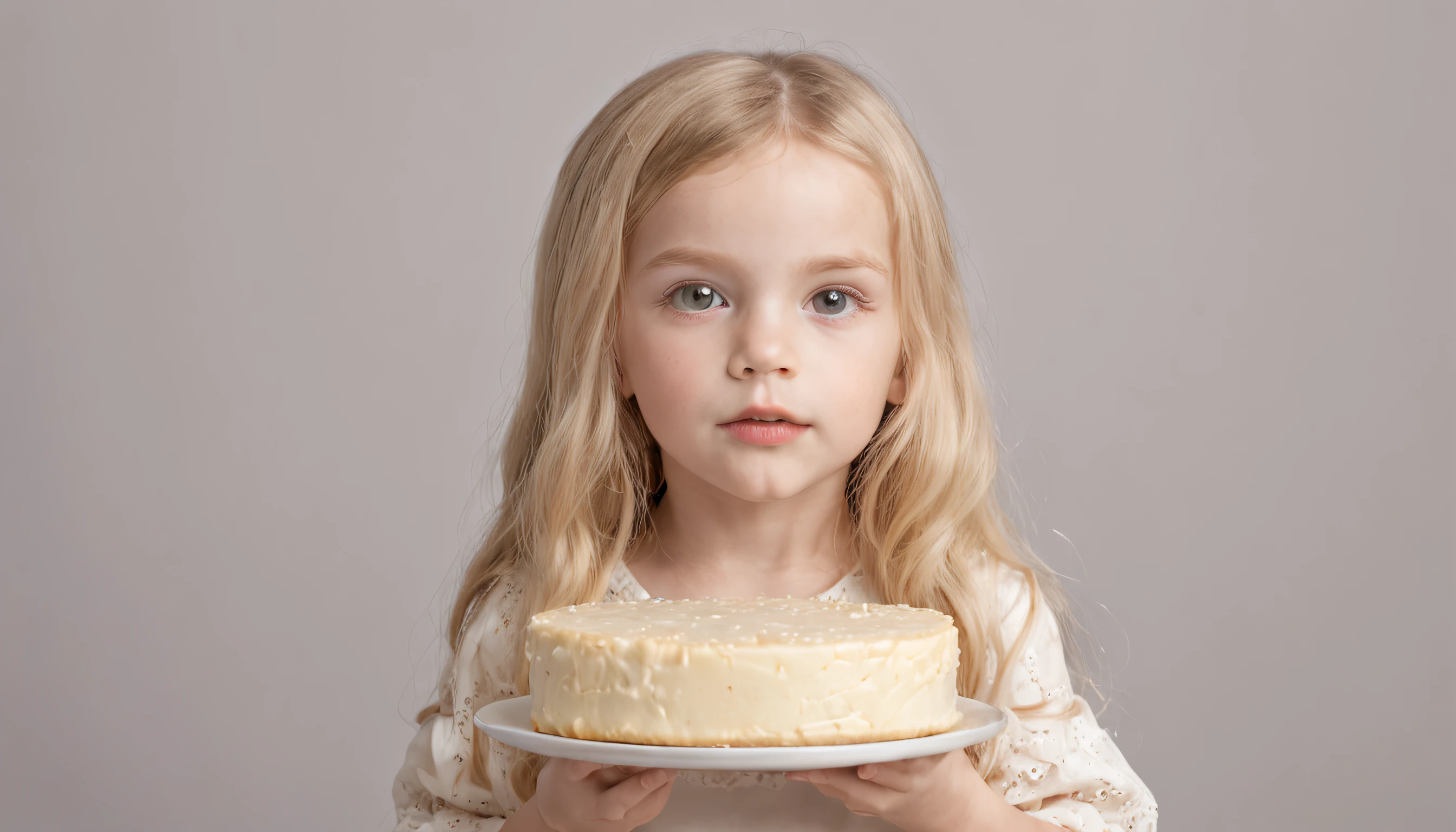 Girl Blonde Long Hair , There is a plate of food with bread and a drink, Pastel', boloaria, boloaria, cores bolo, bolo.
