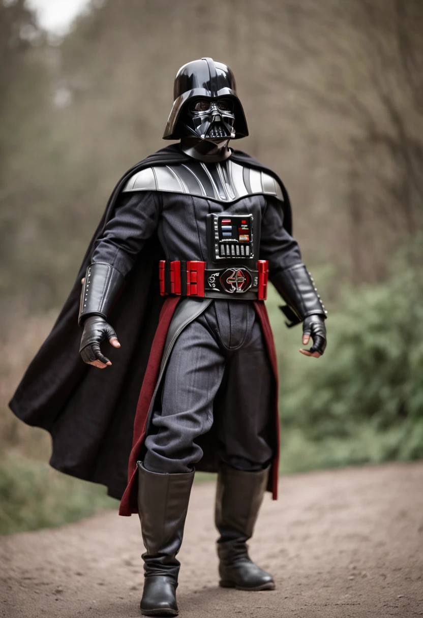 Darth Vader as mortal combat character, dressed in mortal combat clothing, (mortal combat clothing:2.5), (full body image 2)