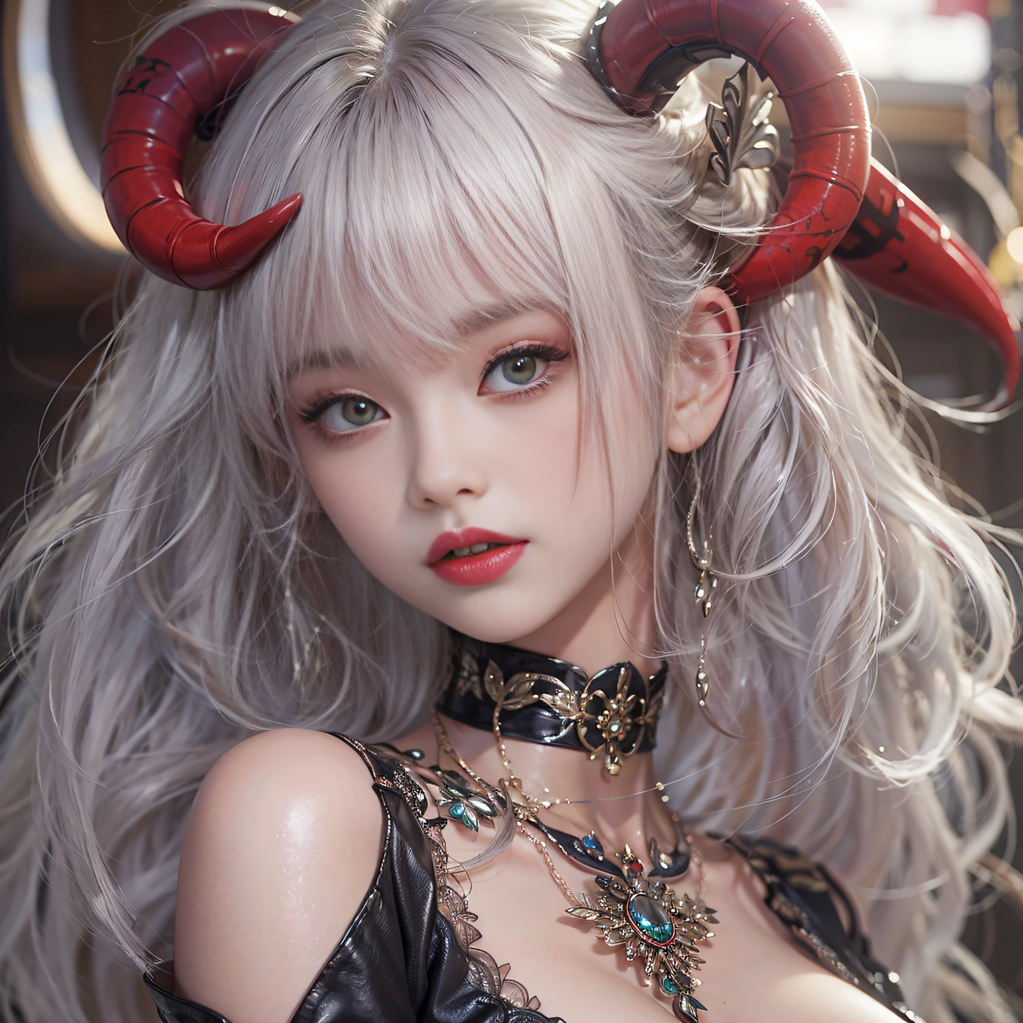 ((​masterpiece:1.4)、(top-quality:1.4)、(reallistic:1.7))、a beauty girl、Super sexy daughter、Super beautiful girl、1girl in、Glossy luxury latex、Luxury Latex Bodysuit、By Luis Royo、age19、Super Ultra Ultra Bikini、beautiful countenance、kawaii faces、Beautiful udder、Beautiful ass、A detailed eye、beautidful eyes、Raw photo、red-lips、Red high heels、a choker、a necklace、耳Nipple Ring、