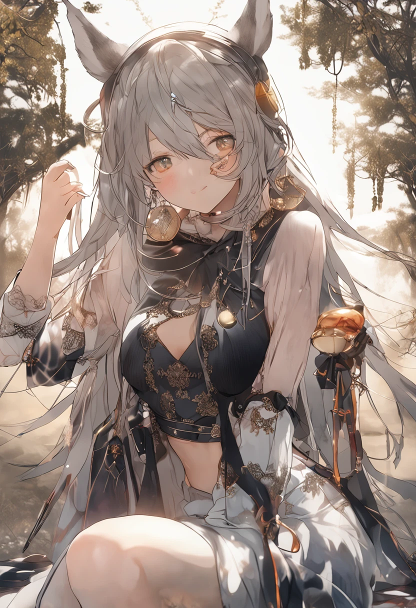 20Year old woman、(hi-top fade:1.3)、dark themed、Muted Tones、Subdued Color、highly contrast、(natural skin textures、Hyper-Realism、Soft light、sharp)、Cute girl figure、Realistic Young Gravure Idol Figure、pretty face with arms and legs、Norse goddesses、photo of slim girl model、European Girl、Golden hair、long、eye glass、Fox ears、Fox tail、Steampunk or witch、witch's hat、long robe、White blouse、plaid skirts、Full Moon Night、Dancing、pretty face with arms and legs、Norse goddesses、a sexy girl、photo of slim girl model、European Girl、Photorealistic perfect body、low angles、Selfie style