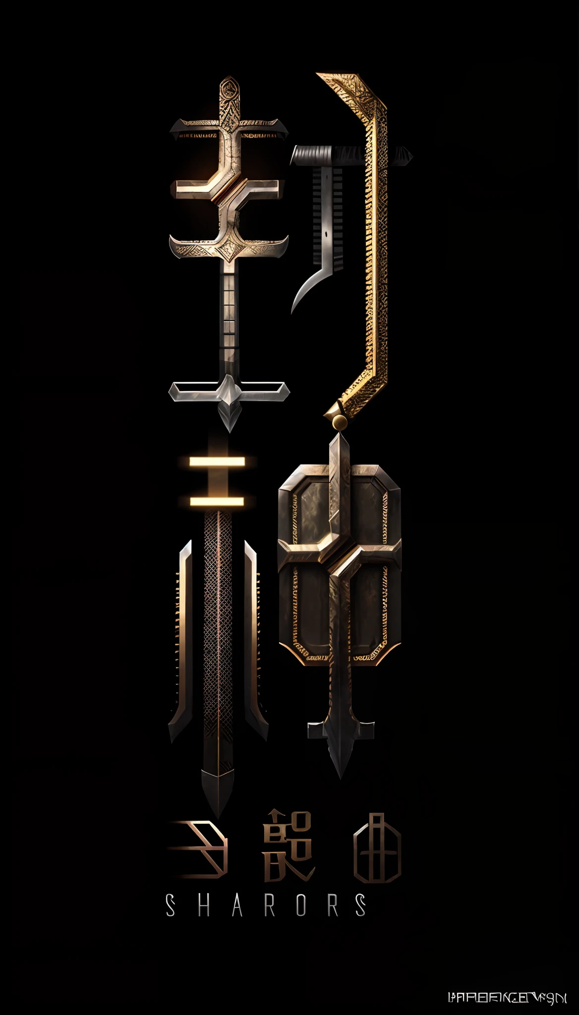 A close-up of a metal object，There is a sword on it, metal swords, weapon concept art, sword design, warcraft blizzard weapon art, epic fantasy weapon art, weapon concept art, weaponry concept designs, fantasy rpg weapon art, Infinity Blade concept art, hard edges concept art, Weapon design, Swords, Key art is detailed，full body shot shot，High picture quality，Ultra high quality，A high resolution，Fine picture，8× image quality，photorealestic，Beautiful face，Detailed picture，delicated face，High bitrate，Low noise，HighestQuali，Highest screen，Ray traching，Super ray tracing，unreal-engine，，Hyper-Resolution，Light bake，Super-resolution modeling，Superhard materials，