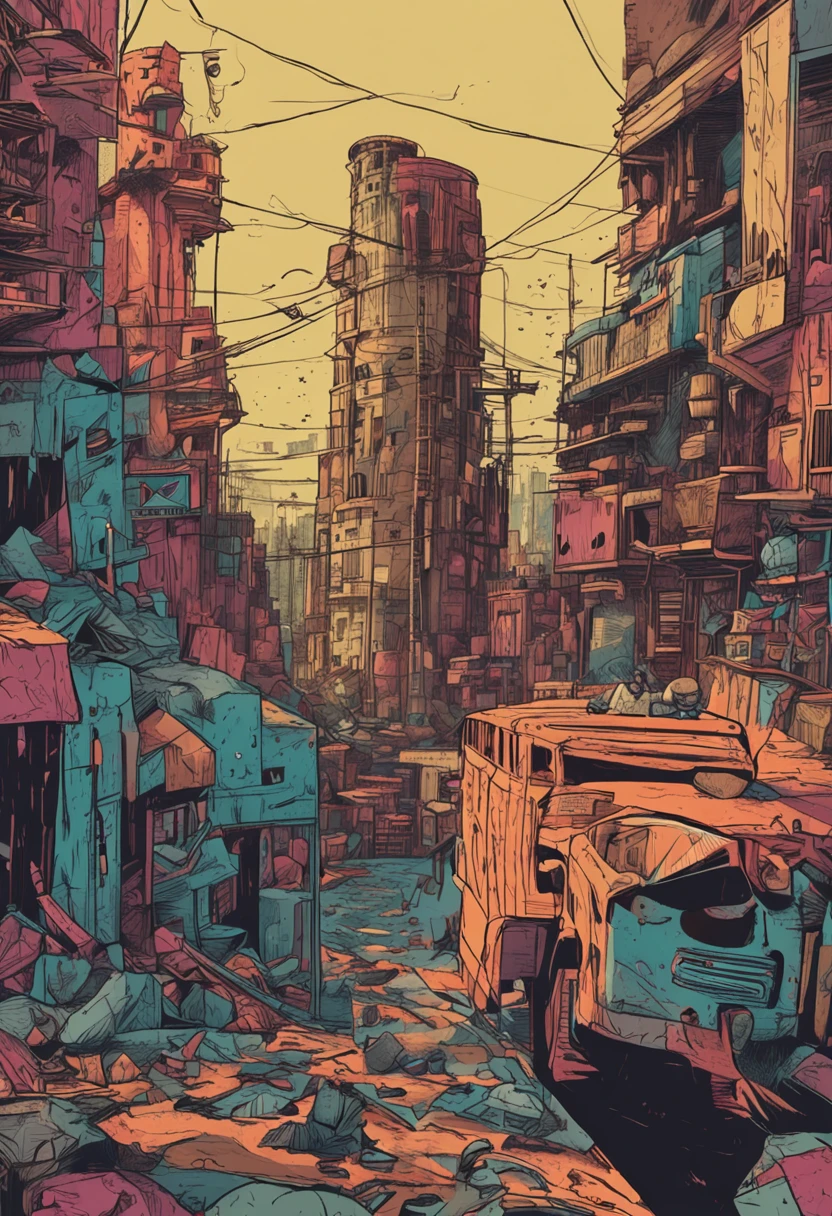 Middle-aged man strong in the spare and full of scars high of finition and 4k