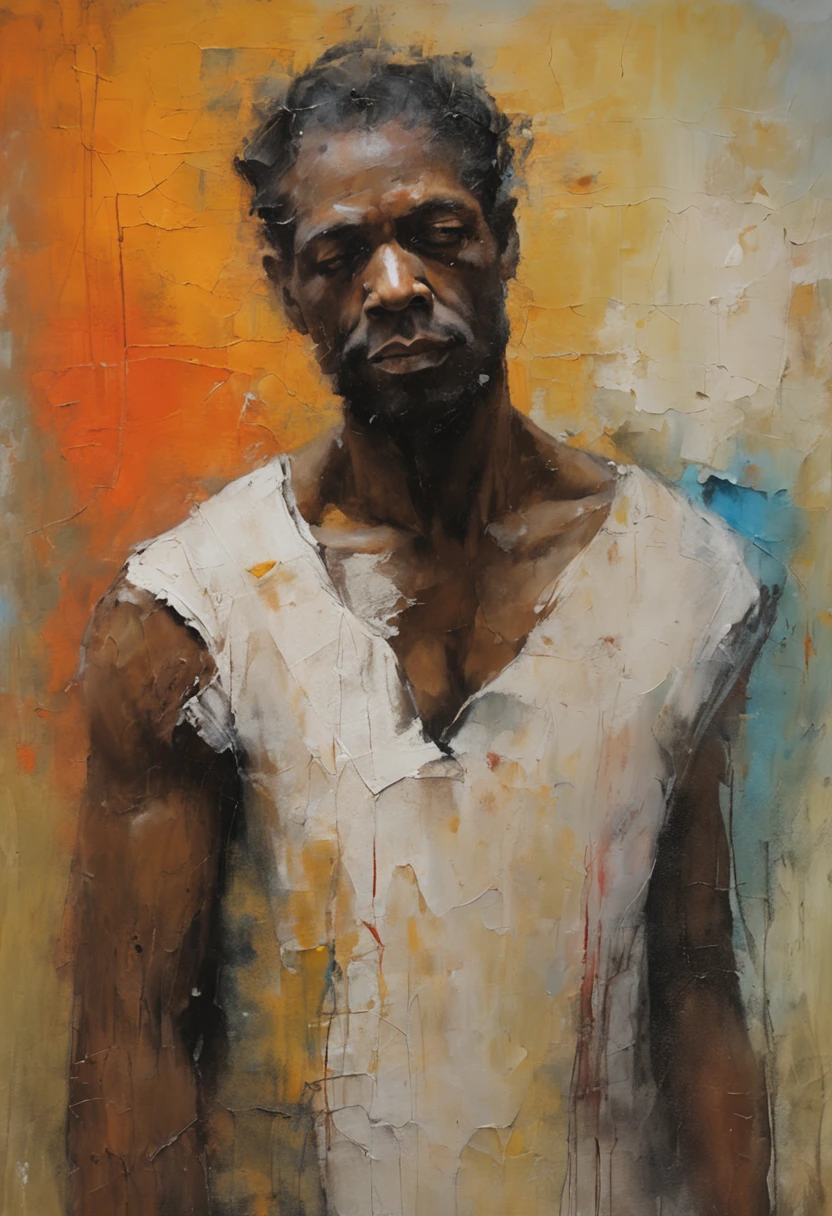 young boy with white hair and red eyes, There is ugliness in beauty, But there is also beauty in ugliness, In the style of Adrian Ghenie, Esao Adrews, Jenny Saville, Edward Hopper, surrealism, Dark Art par James Jean, Takato Yamato, Minimalism inkpunk