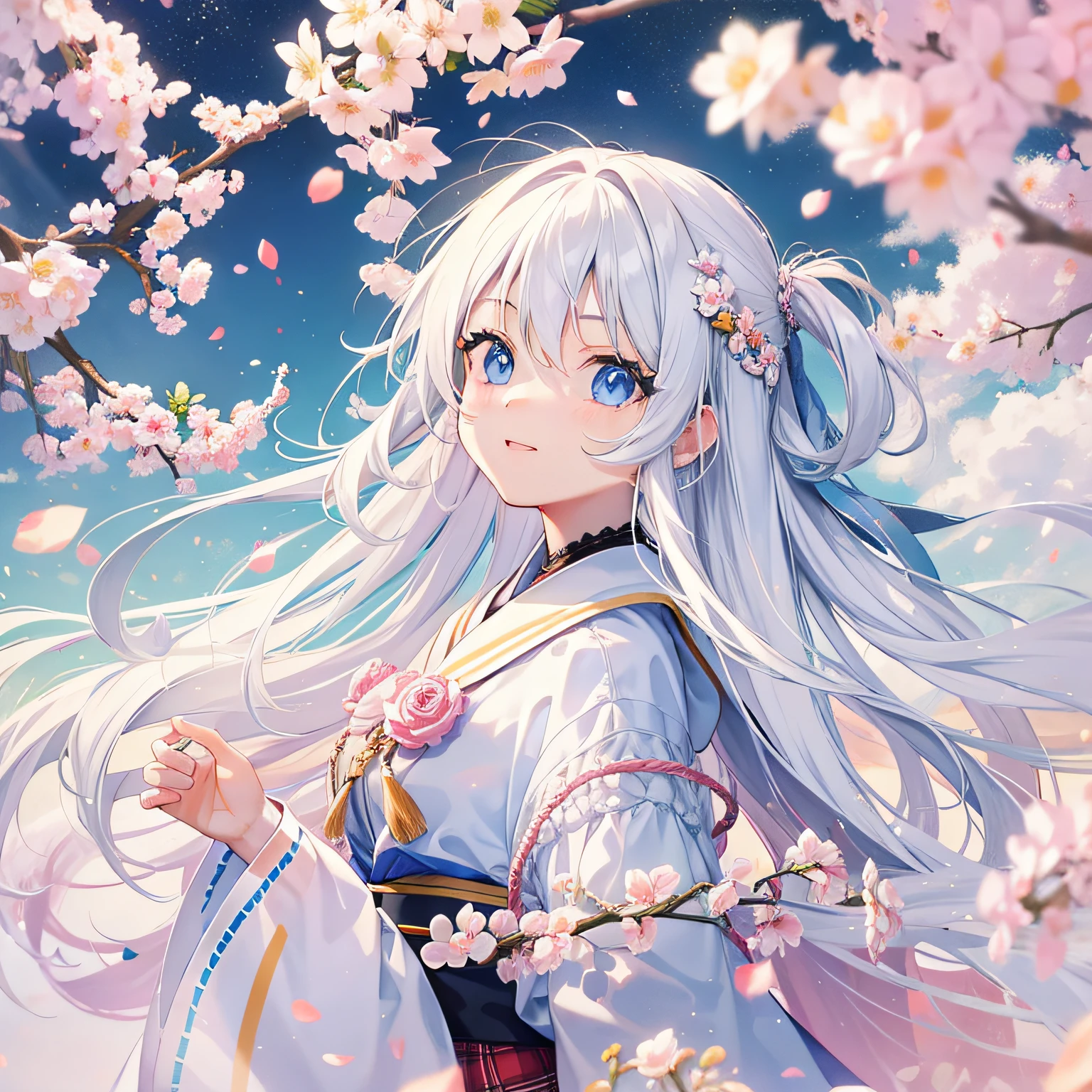 Replace the character's face,Cartoon beautiful girl,Day wind