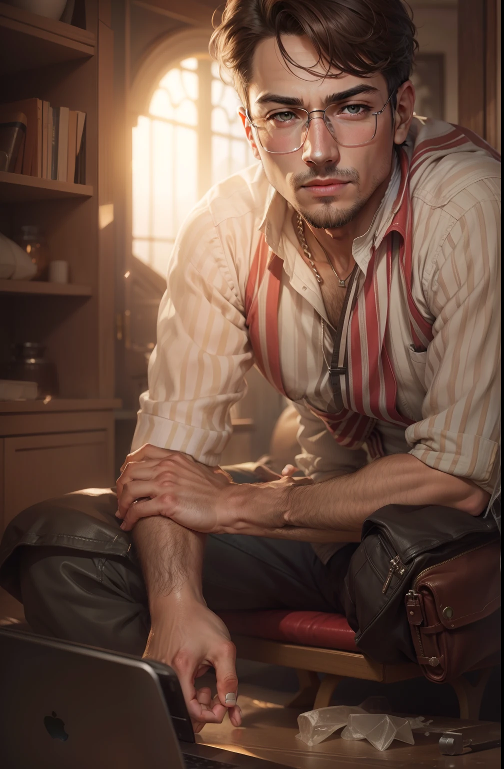 Realistic face clear face male