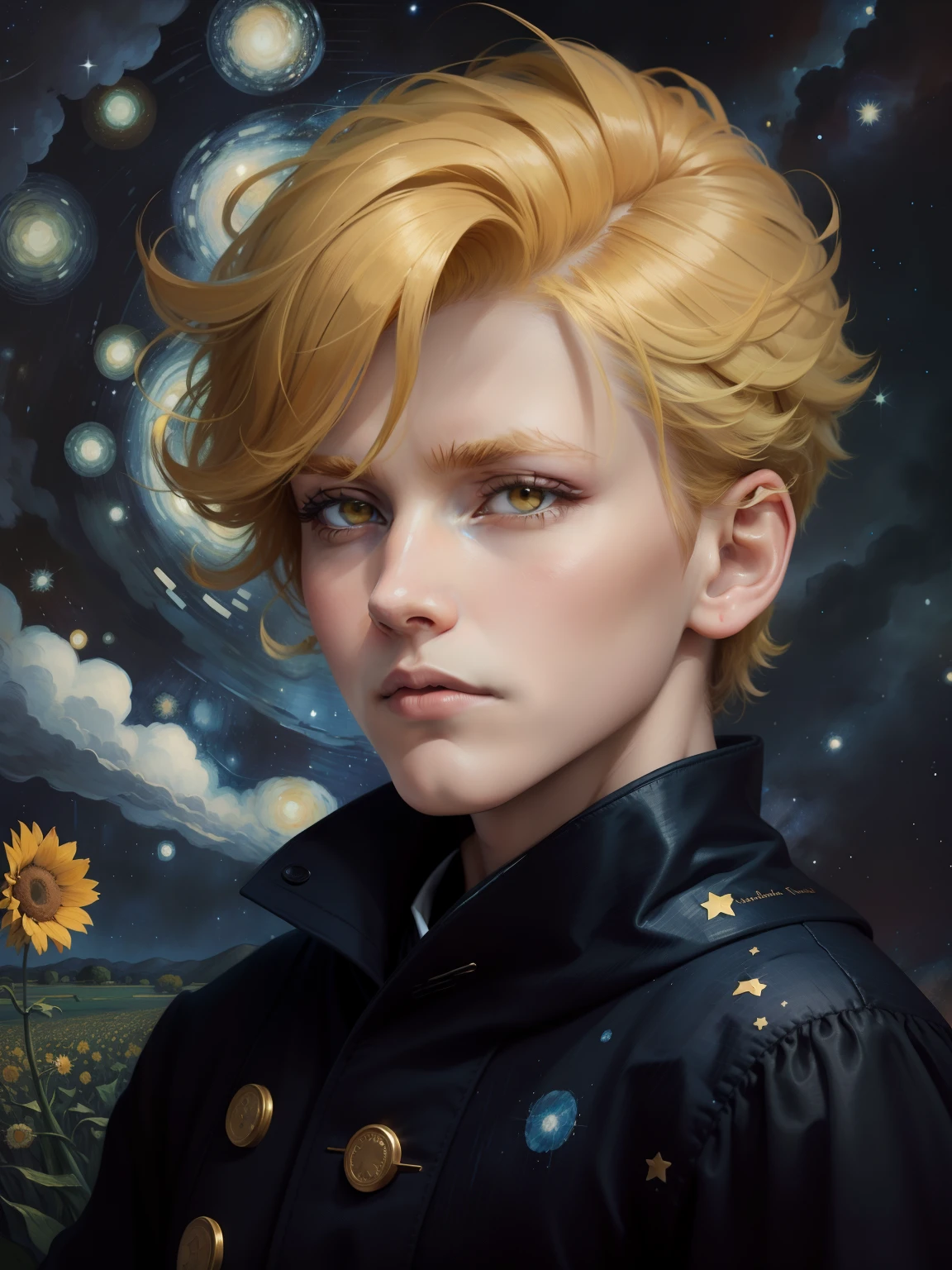 Roupa amarela, Starry sky van Gogh