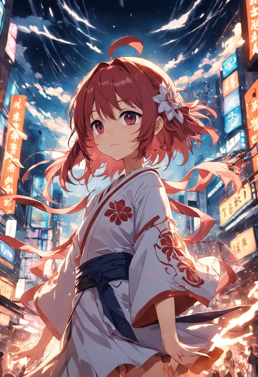 Yae Miko, segurando os seios e sorrindo