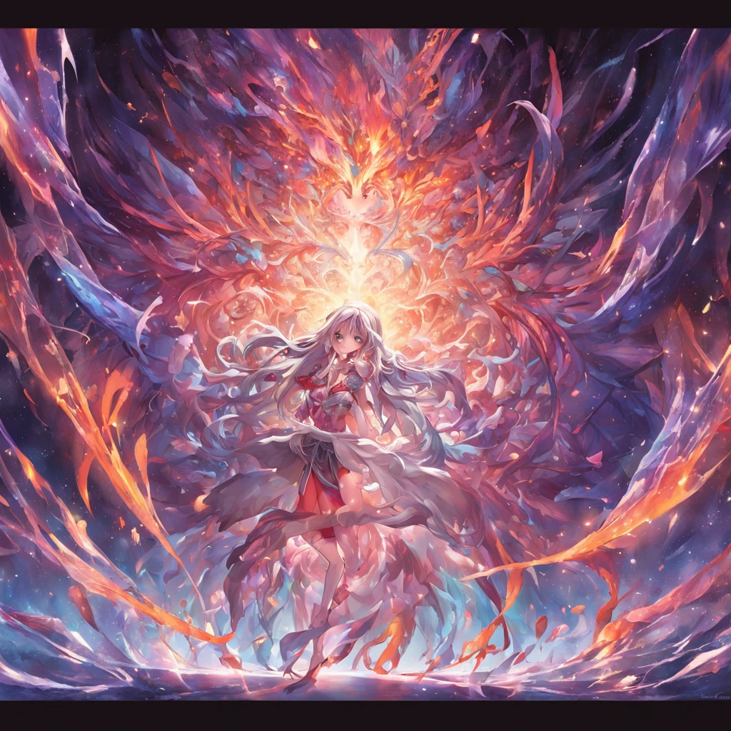 wavy, cool design, colorful design, warm colors, colorful, sinister, evil spirit, (masterpiece, top quality, best quality, official art, beautiful and aesthetic:1.2), , extreme detailed,(fractal art:1.3), entangle ,colorful ,highest detailed (((masterpiece))), (((best quality))), ((ultra-detailed)),(highly detailed CG illustration) ((an extremely delicate and beautiful)) ,cinematic light, erotic, erotic pose, full body