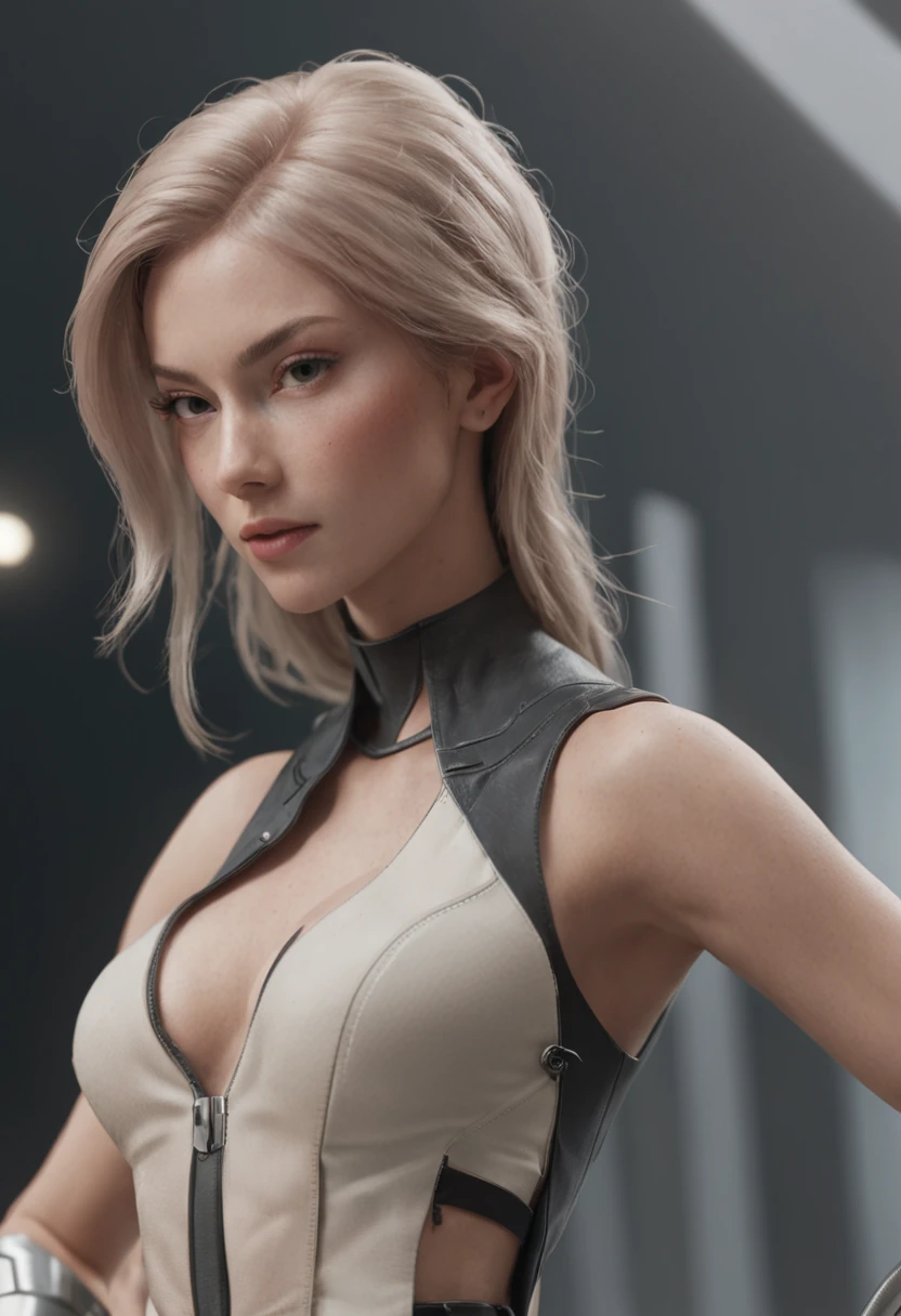 Close-up de uma mulher em um traje futurista com uma espada, Trends in ArtStation 4K, Artgerm Julie Bell Beeple, 3D rendering of 8k character art, trends on artstation:3, rossdraws volumetric lighting, trends on artstation, Trend at Artstation headquarters, trends in Artstation HD, greg rutkowski octane render, Octane CGsociety retro future, fotografia de alta moda, Vogue Italy, Lente amarela futurista, Editorial de Moda, Fotografado no (((Hasselblad H4D 200Ms digital camera))), (((Ultra realista))), (((Super detalhado))).foto natural, shot with a professional camera, em.s. cortar, HDR, 16k.