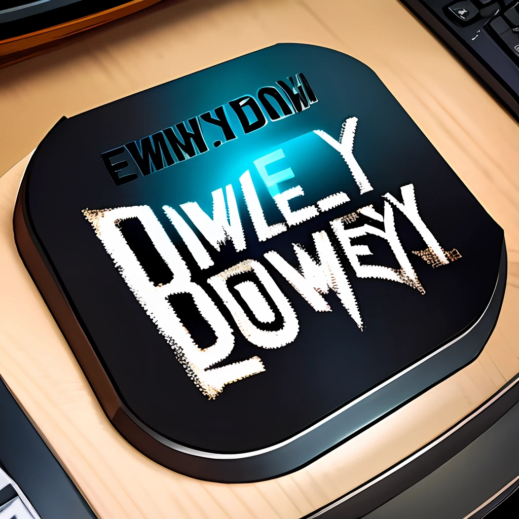 Tombstone with writing ENIMY DONW, e-Sport, logotipo