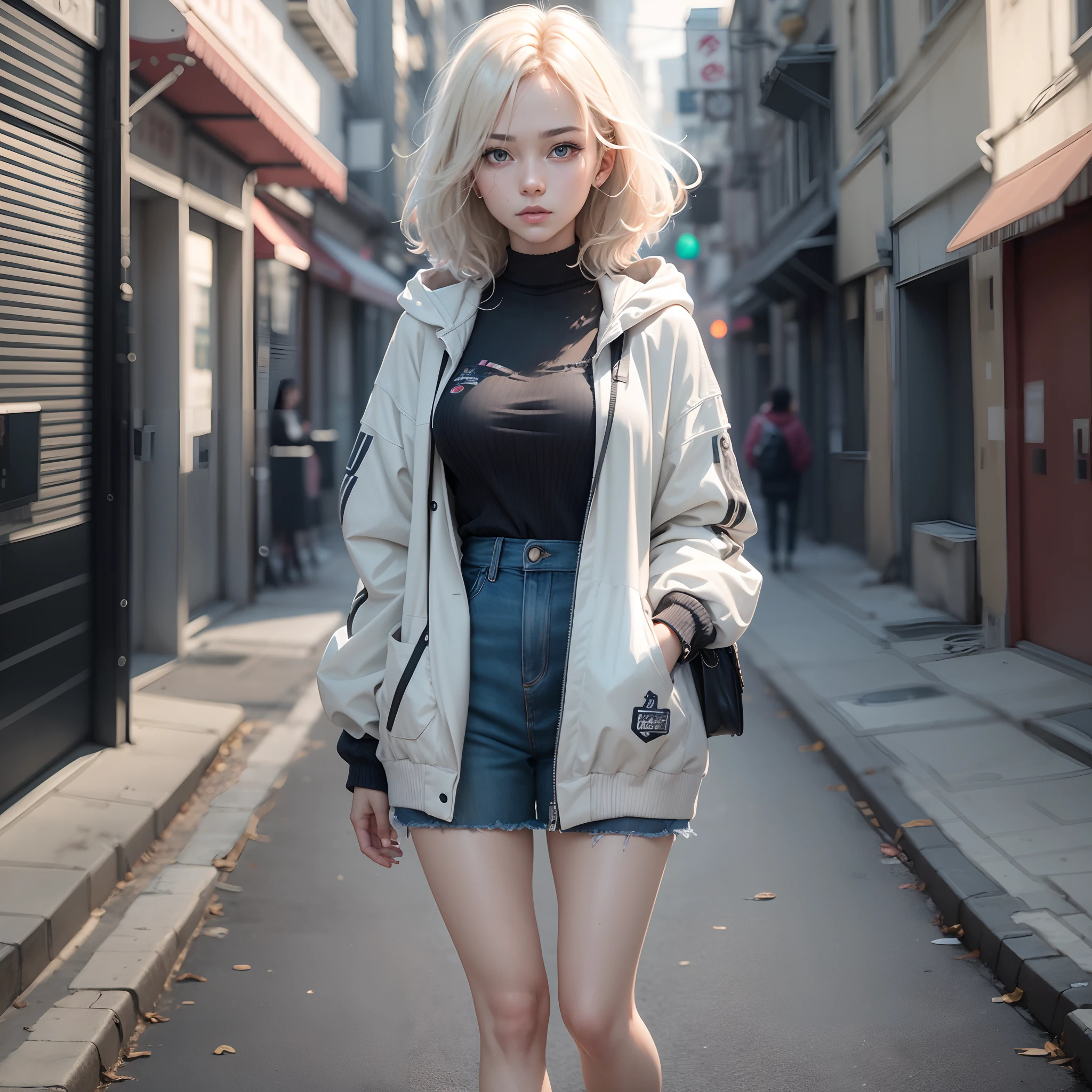 movie,  cinema movie, character design, Perfect face,,  Messy hair, a girl, 20 s,  aramaki style scenery, backlight aura, 8k, beautiful, trending in arts season, highly detailed, pretty, anime style, manga style, young, White skin, inoue takehiko, perfect eyes, pretty finger, long pretty legs, pretty body, pretty nose, character design, perfect eyes, perfect face, expressive eyes, looking at viewer, expressive style,  center image, (focus on face), official artwork, wallpaper 8k CG unit extremely detailed wall, perfect lighting, colorful, Bright_F ront_face_Lighting, (masterpiece: 1.0), (best quality: 1.0) ), ultra high resolution, 4K, ultra detailed, photography, 8K, HDR, high resolution, nonsense: 1.2, Kodak portra 400, film grain fear, chaos, tragedy  - full body --auto --s2