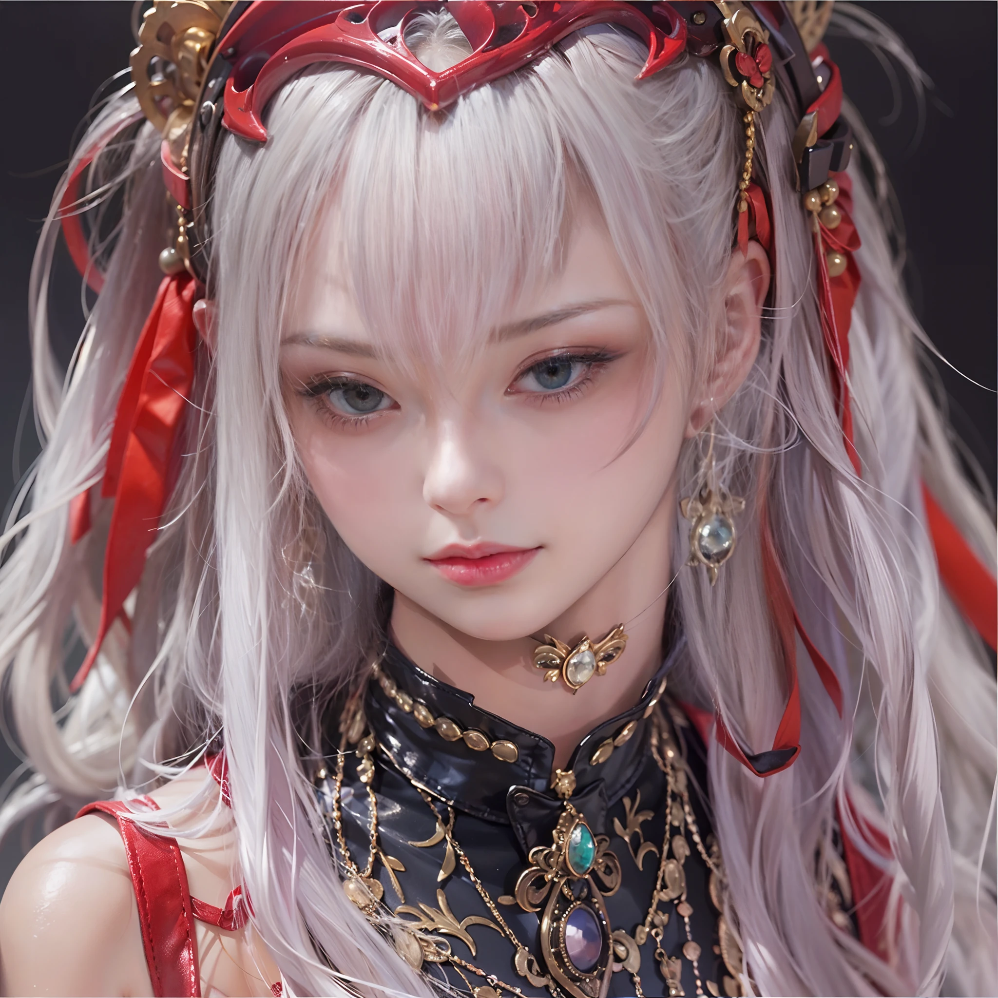 ((masterpiece:1.4)、(top-quality:1.4)、(reallistic:1.7))、a beauty girl、Super sexy daughter、Super beautiful girl、1girl in、Glossy luxury latex、Luxury Latex Bodysuit、By Luis Royo、age19、Super Ultra Ultra Bikini、beautiful countenance、kawaii faces、Beautiful udder、Beautiful ass、A detailed eye、beautidful eyes、Raw photo、red-lips、Red high heels、a choker、a necklace、耳?????? Ring、