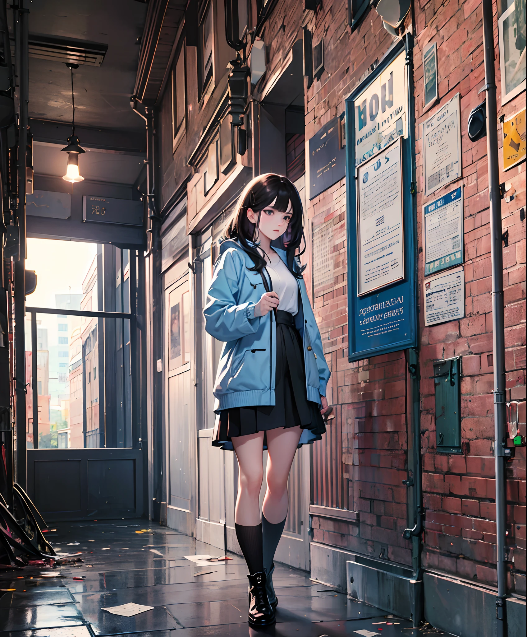 fear, chaos, tragedy, Messy hair, a girl, 20 s, wallpaper 8k CG unit extremely detailed wall, perfect lighting, colorful, Bright_F ront_face_Lighting, (masterpiece: 1.0), (best quality: 1.0) ), ultra high resolution, 4K, ultra detailed, photography, 8K, HDR, high resolution, nonsense: 1.2, Kodak portra 400, film grain , full body --auto --s2