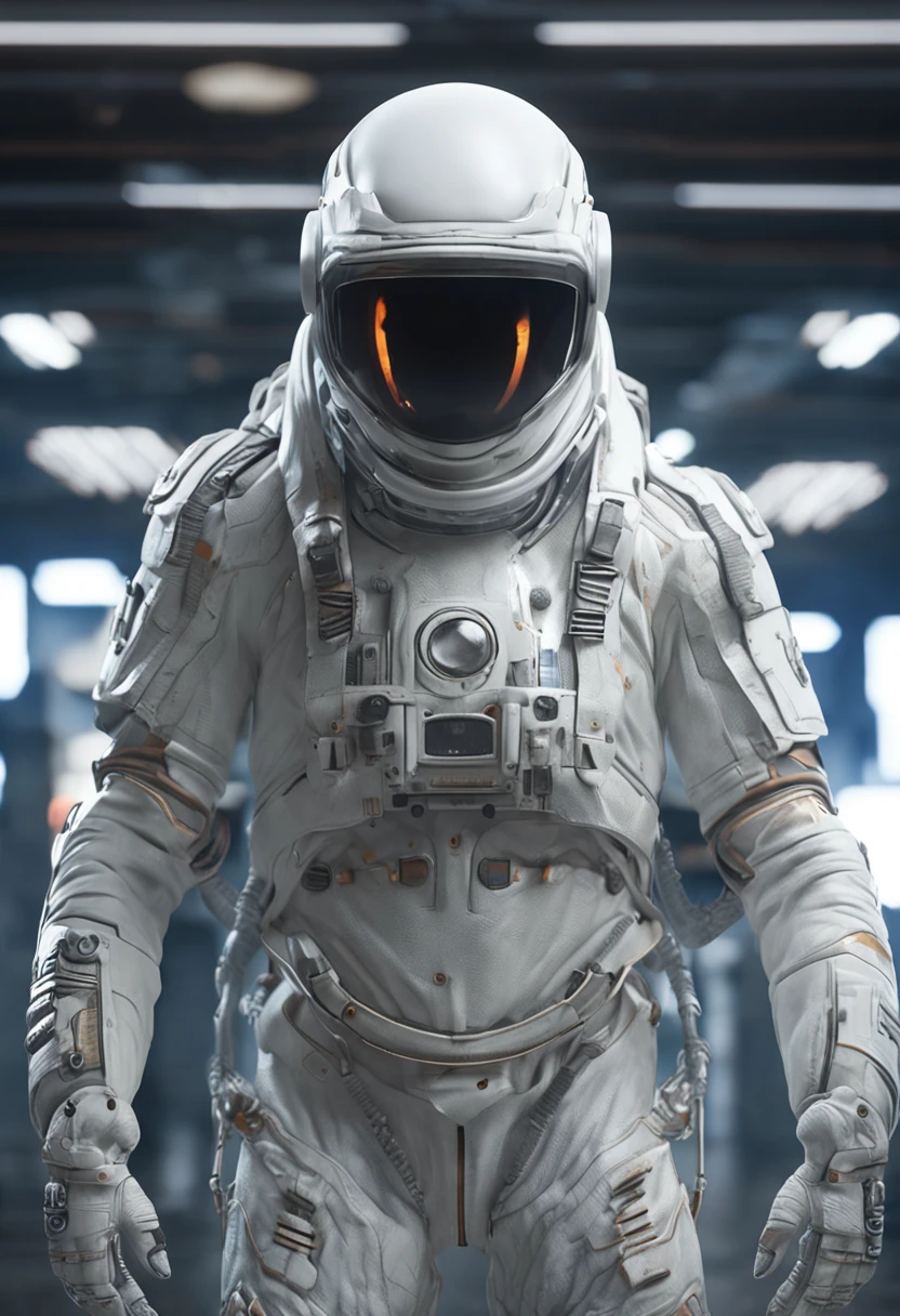 man dressed in casual clothes, casual white shirt, casual blue jeans, with closed astronaut helmet and no face, perfect details, 16k, unreal engine 5, ultra sharp focus, intricate, sinister, epic art masterpiece, TanvirTamim, artstation trend, by artgerm, h. r. giger and beksinski, highly detailed, vibrant, with all green screen style background