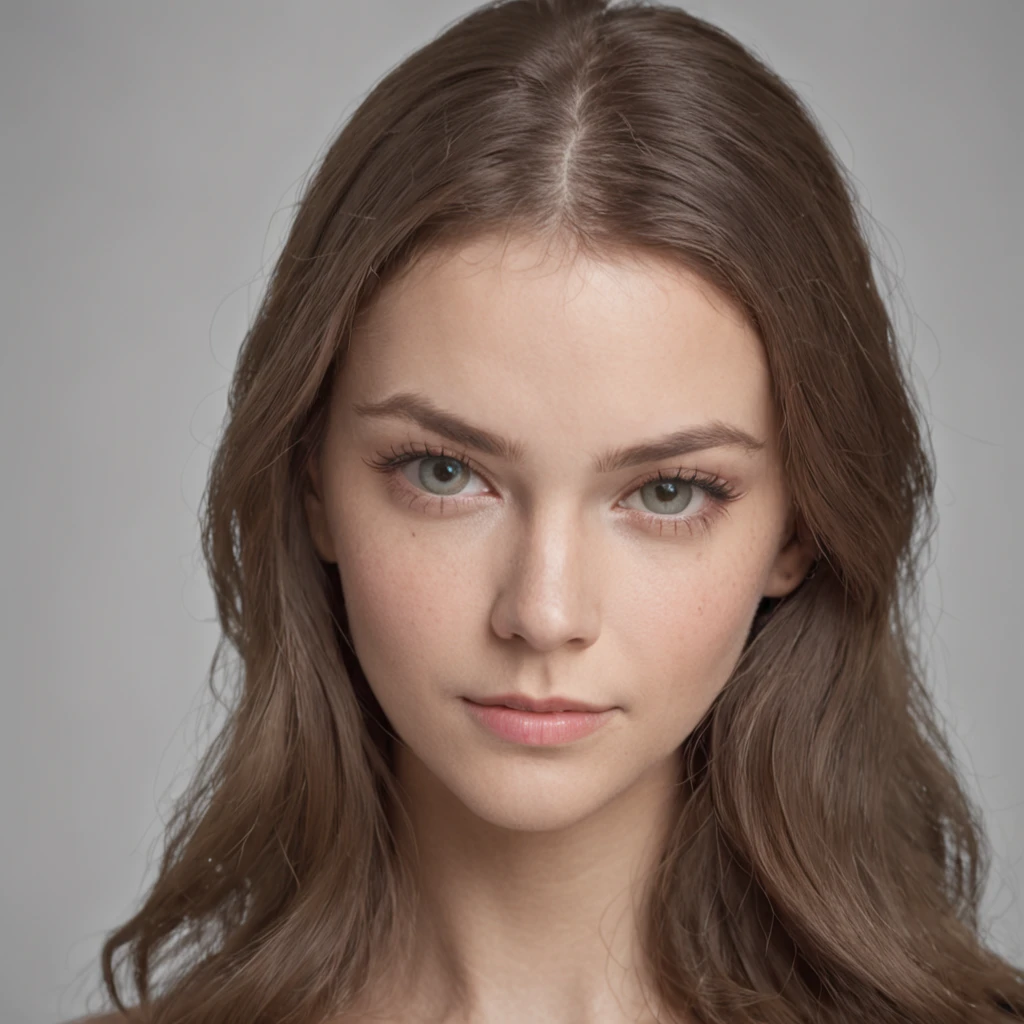 Capture a close-up portrait of a girl with a 85mm f/1.8 lens, ISO 200, at 1/1000 seconds. Focus on her vibrant green eyes, ensuring they sparkle. Apply a soft shadow and no contrast for a dreamy effect.