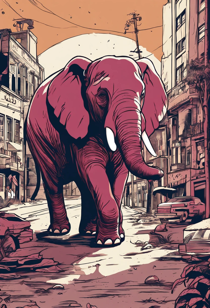Hidromel Sid, octan render, Grunge, complexidade intrincada, hand drawing, john buscema, personagem yag kosha, o homem elefante, sentado a luz da janela, dramatico, magro, lean body and elephant head, sentado numa cadeira, a meia luz, muitas sombras, cenario sombrio