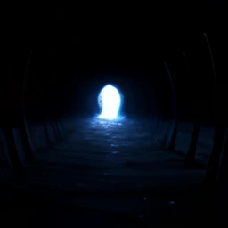 No Man，Barren forest，There are tree stumps on the ground，Bare tree，gravel path，Dust，falling leaf，There are no characters，vaporwave style，Psychedelic electronic style，Look up at the perspective