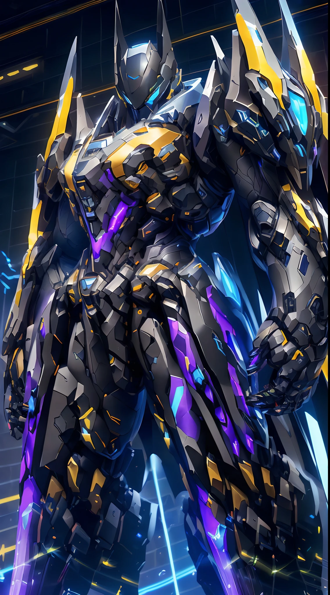 batman arks in a futuristic suit with glowing armor, batman mecha, cyberpunk batman, from overwatch, reinhardt from overwatch, purple glowing core in armor, covered in full silver armor, unreal engine', batwings, official overwatch game art, overwatch skin, ethereal and mecha theme, inspired blizzard games, screenshot from overwatch, overwatch design, ray tracing on