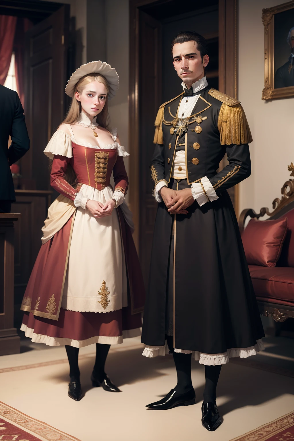 Uniformed servants of an eighteenth-century Spanish nobleman