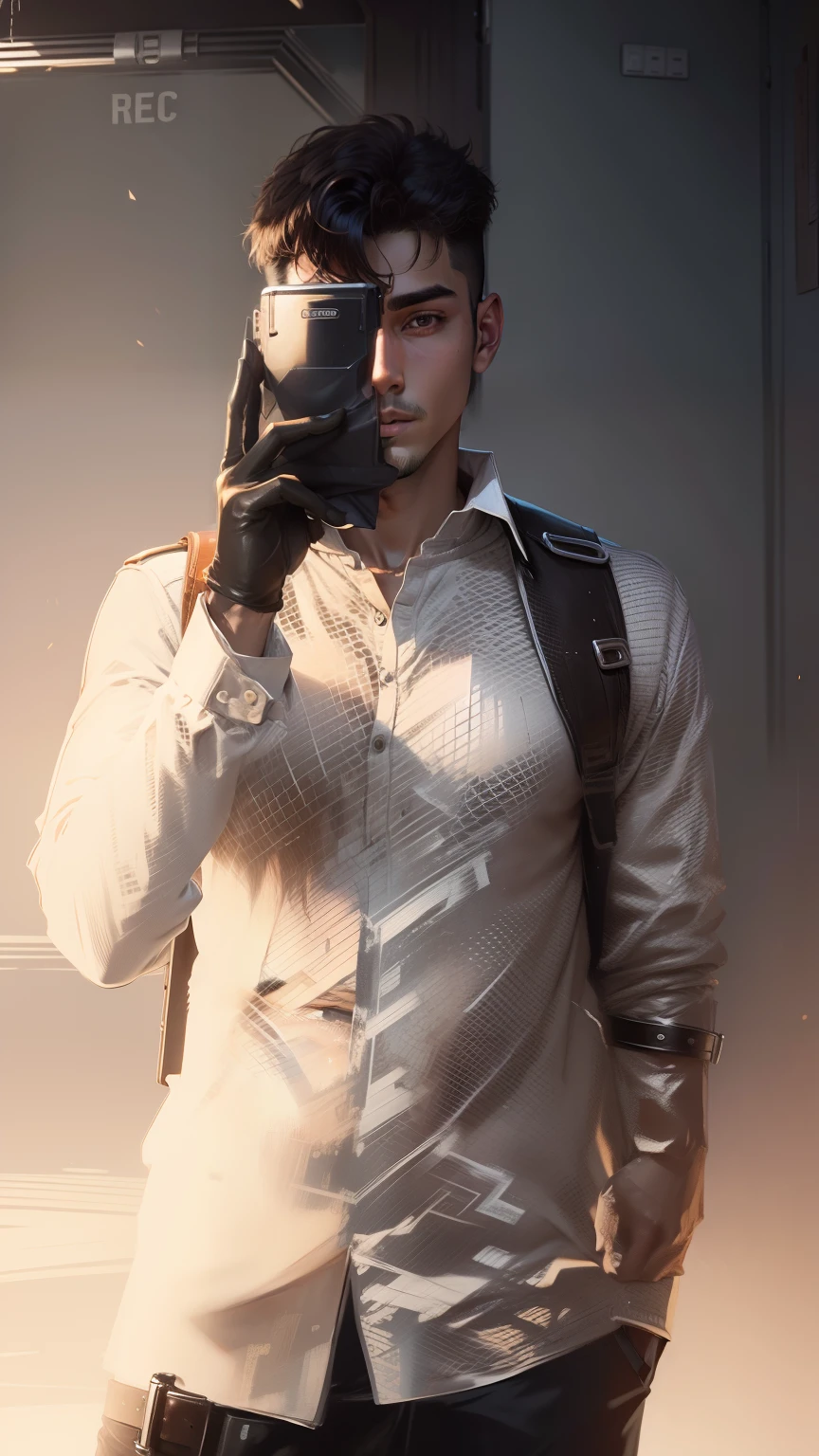 Change background handsome boy realistic face