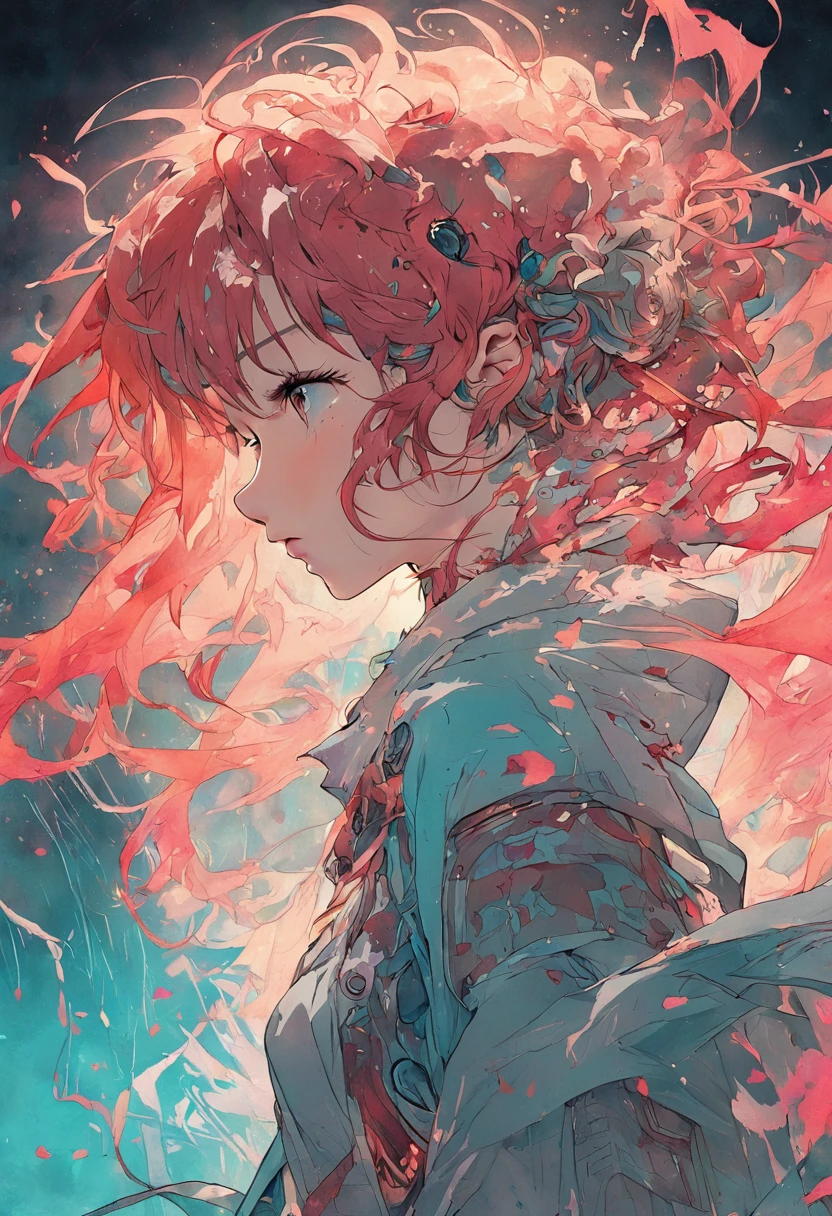 futuristic-fantasy-anime, strong warrior princess| centered| key visual| intricate| highly detailed| breathtaking beauty| precise lineart| vibrant| comprehensive cinematic| Carne Griffiths| Conrad Roset