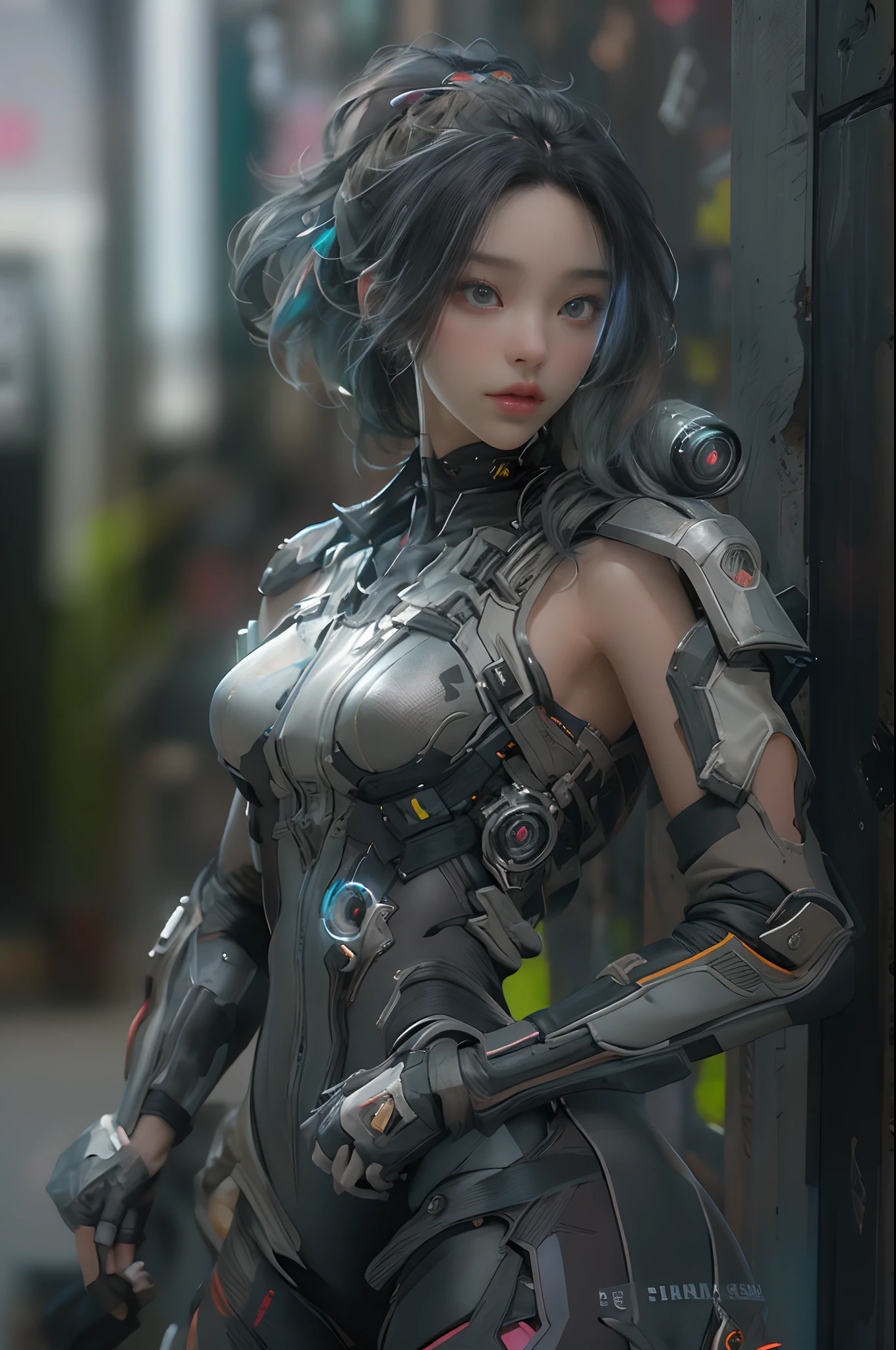 ((Best quality)), ((masterpiece)), (detailed:1.4), 3D, an image of a beautiful cyberpunk female,HDR (High Dynamic Range),Ray Tracing,NVIDIA RTX,Super-Resolution,Unreal 5,Subsurface scattering,PBR Texturing,Post-processing,Anisotropic Filtering,Depth-of-field,Maximum clarity and sharpness,Multi-layered textures,Albedo and Specular maps,Surface shading,Accurate simulation of light-material interaction,Perfect proportions,Octane Render,Two-tone lighting,Wide aperture,Low ISO,White balance,Rule of thirds,8K RAW,