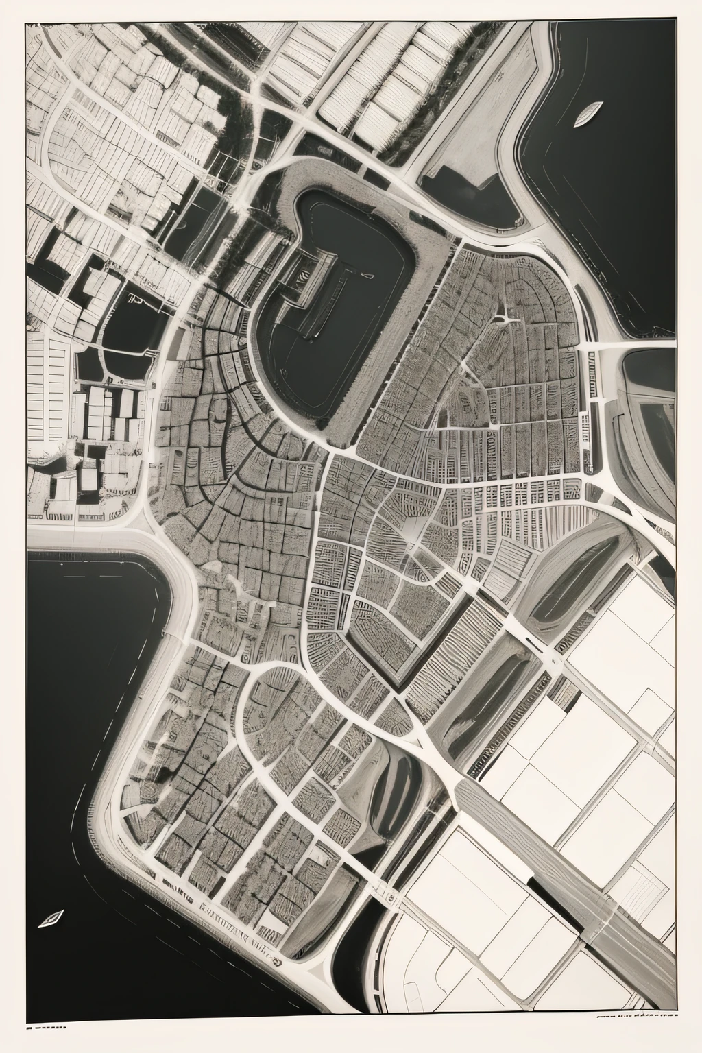 a black and white map of Lisbon, geography maps basic, outline black, mapbox, tourist map, prefecture streets, roads, highly detailed map, official print, Title "Lisbon" below in black areal fount size medium, background clean, transparent background, high quality, no scale, no orientation, no subtitles, references of google maps, city of Lisbon