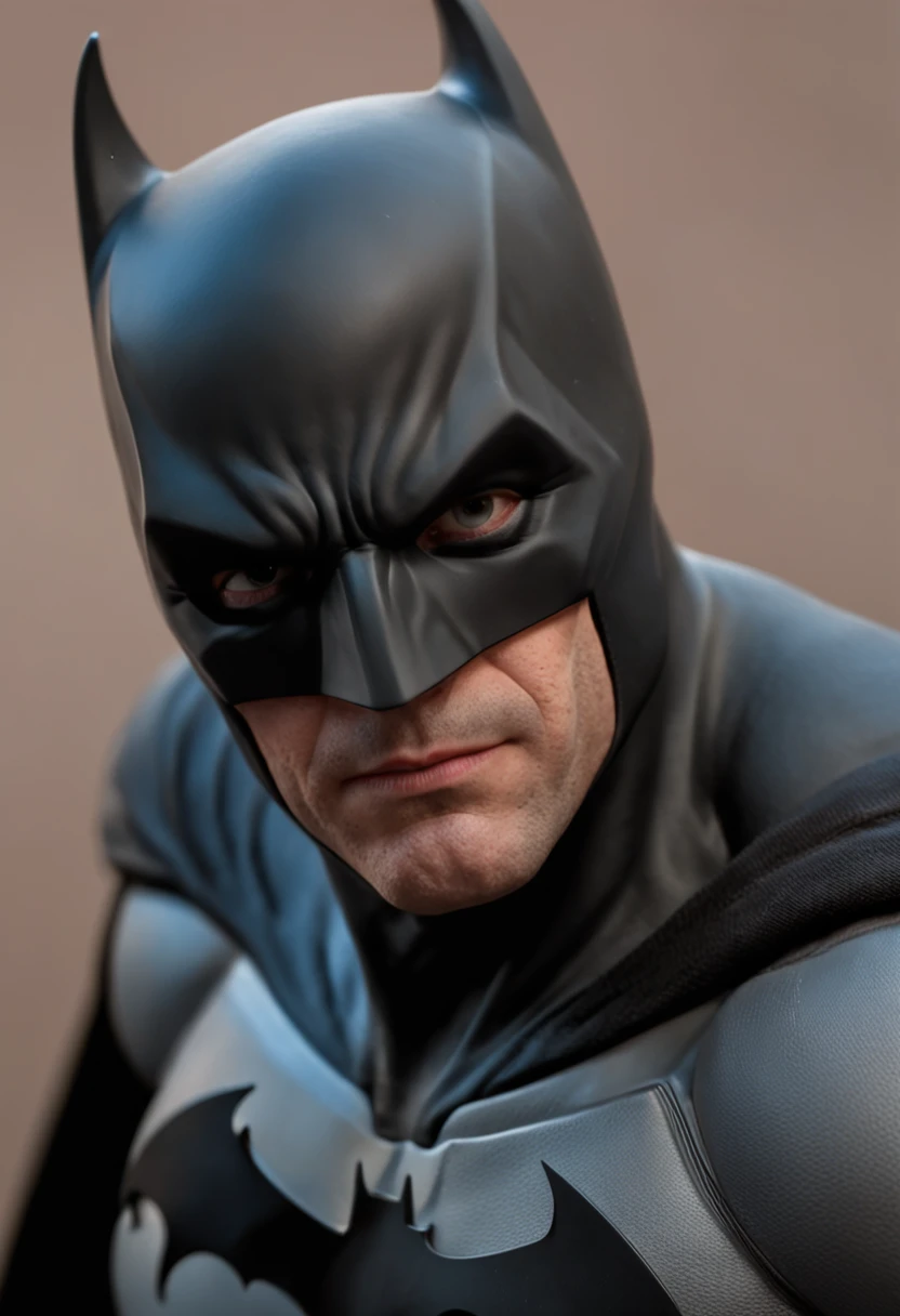 Autoretrato de batman, master part, extremamente detalhado, melhor qualidade, Com trajes pretos e logo do batman no peito, extremamente detalhado, como Bruce wayne. (8k, qualidade superior, melhor qualidade, obra-prima, altamente detalhado: 1.2), (de meio corpo:1.3), deve estar de frente como se tivesse gravando um video
