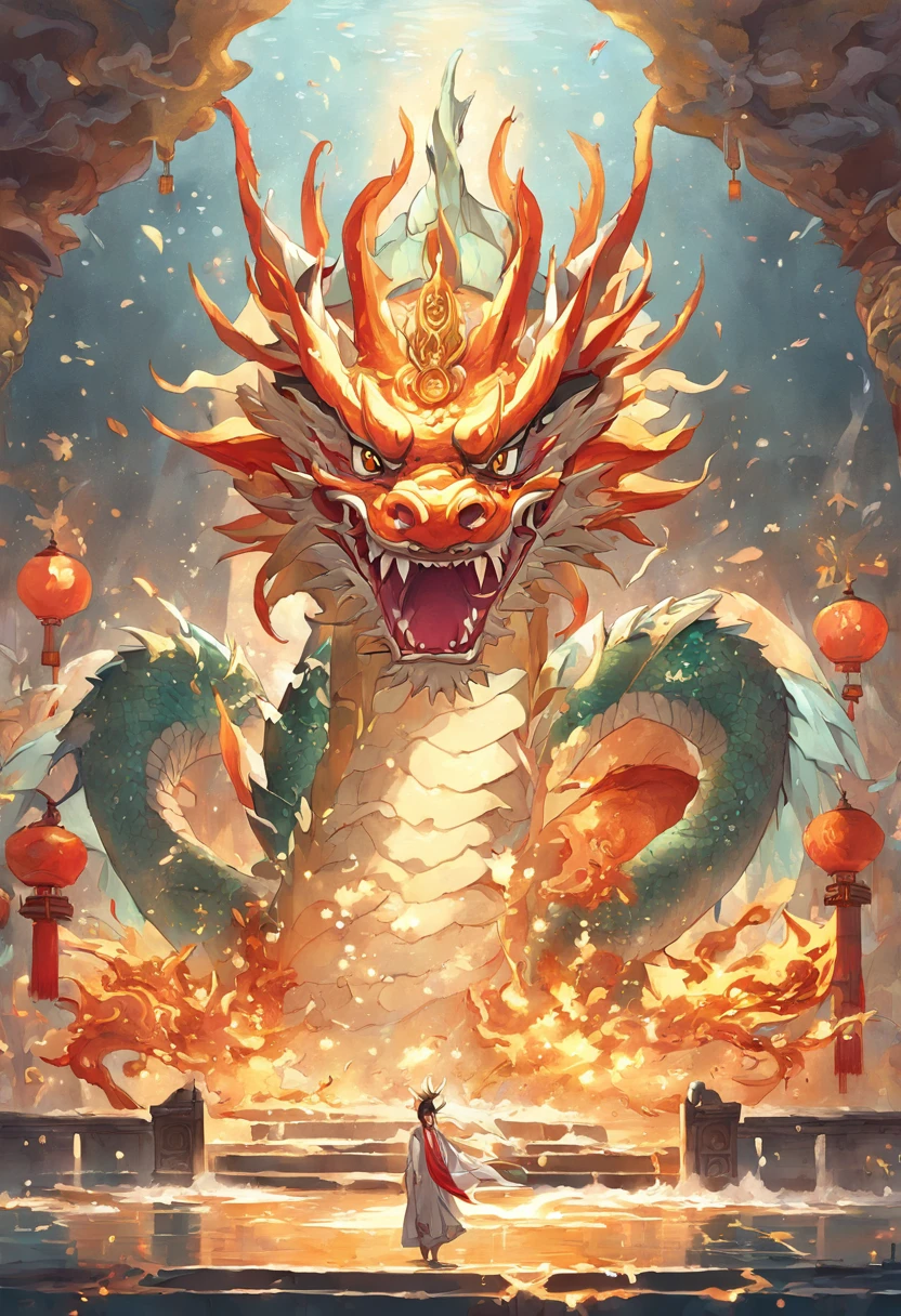 1. Chinese mythology, East Sea Dragon King, Majestic, Powerful, (Ancient deities:1.3), (Serpentine:1.2), (Beard and mustache:0.8), (Whiskers:0.9), (Huge size:1.5), scales, Vibrant colors, Shimmering water, (the reef:1.1), (Golden crown:1.2), (Dragon-shaped throne:1.4), (Flowing robes:1.1), (Dragon-shaped beard ornaments:1.3), (Emerald eyes:1.2), (pearls necklace:1.2), (Golden Trident:1.4), (levitating:1.1), (Sky clouds:1.3), (shimmering dazzling lighting:1.2), (Crashing waves:1.3), (A palace full of treasures:1.5), (Schools of colorful fish:1.2), (an underwater city:1.4), magnifica, Mythical, Magnificent, Extensive and detailed, standing apart, Traditional Chinese architecture.