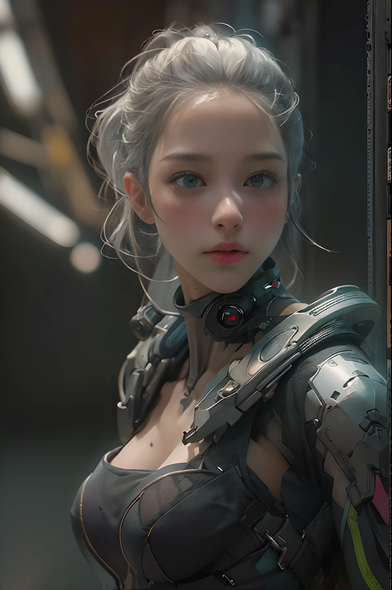 ((Best quality)), ((masterpiece)), (detailed:1.4), 3D, an image of a beautiful cyberpunk female,HDR (High Dynamic Range),Ray Tracing,NVIDIA RTX,Super-Resolution,Unreal 5,Subsurface scattering,PBR Texturing,Post-processing,Anisotropic Filtering,Depth-of-field,Maximum clarity and sharpness,Multi-layered textures,Albedo and Specular maps,Surface shading,Accurate simulation of light-material interaction,Perfect proportions,Octane Render,Two-tone lighting,Wide aperture,Low ISO,White balance,Rule of thirds,8K RAW,