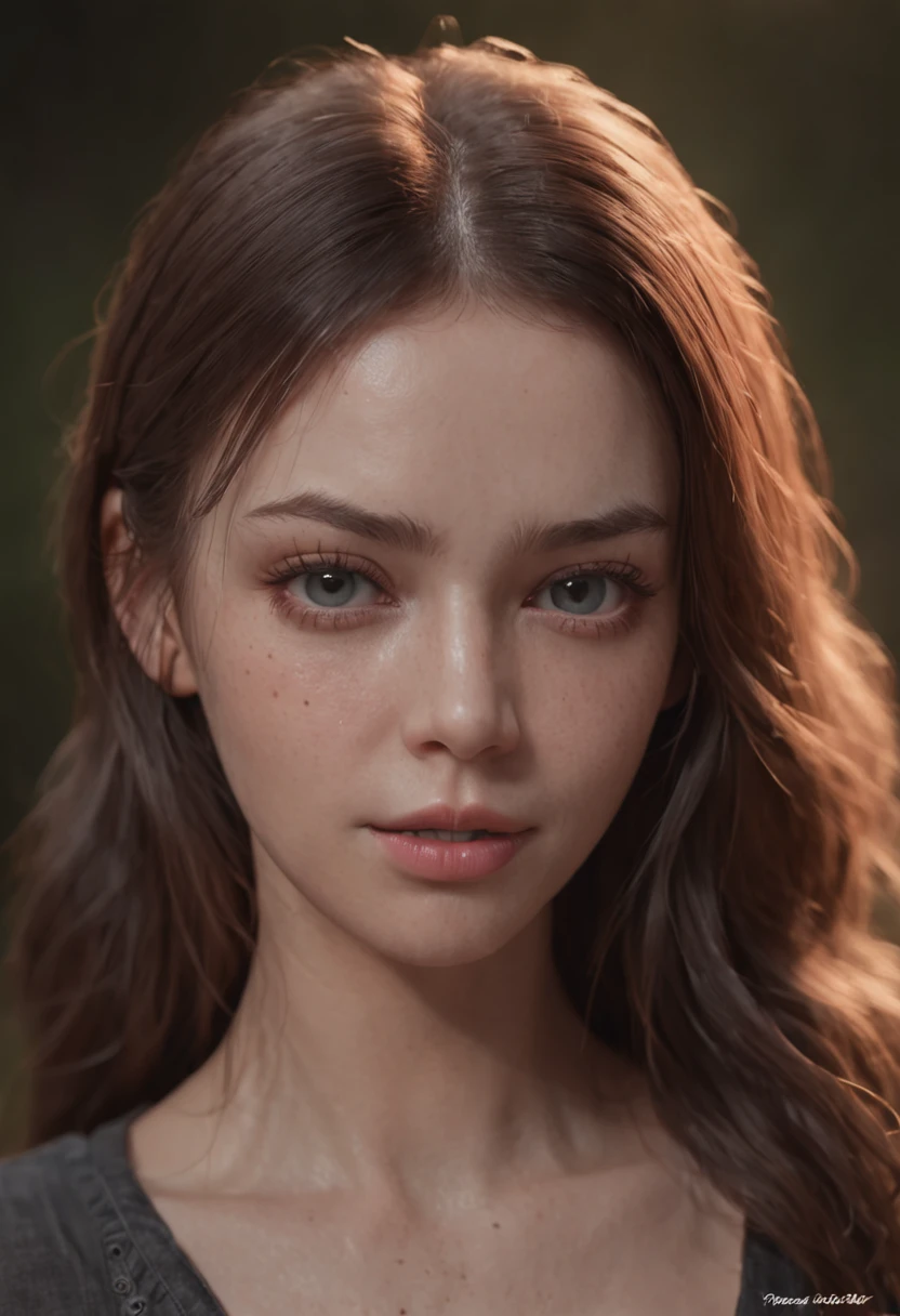 arafed femme pleinement , fille sexy aux yeux marrons, ultra realistic, Meticulously detailed, Portrait de Sophie Mudd, cheveux bruns et grands yeux, selfie d&#39;une jeune femme, Yeux de chambre, violette myers, sans maquillage, maquillage naturel, regarder directement la caméra, visage avec artgram, maquillage subtil, dans le parc