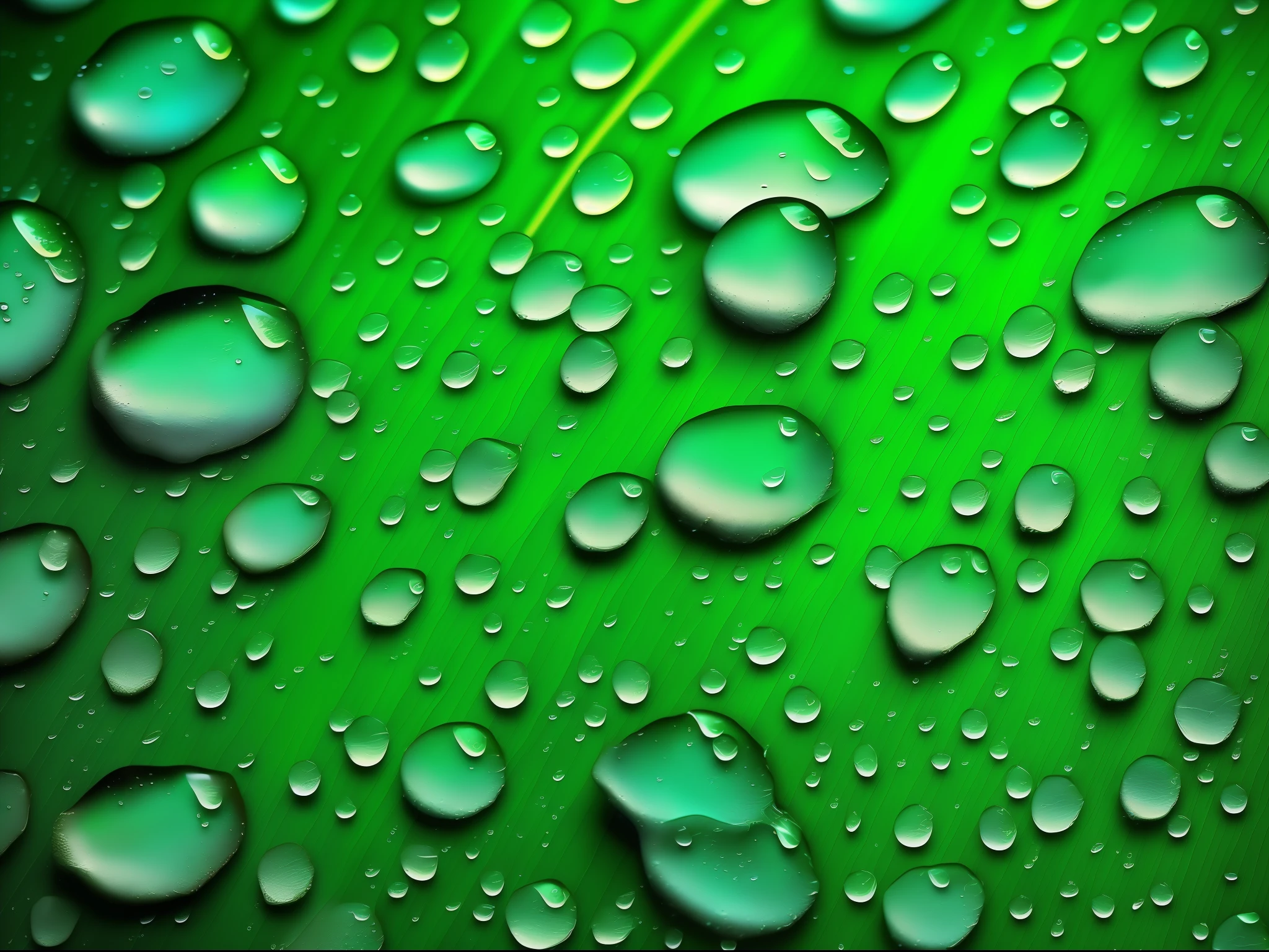 a close up of a leaf with water droplets on it, detailed realistic painting, realistic detailed painting, amazing color photograph, beautiful iphone wallpaper, great digital art with details, droplets, green and blue colors, detailed droplets, dew drops, nature wallpaper, a photorealistic painting, water drops, water droplets, wallpaper mobile, drop of waters