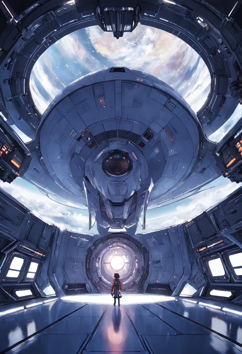 Hangar  For Spaceship on space