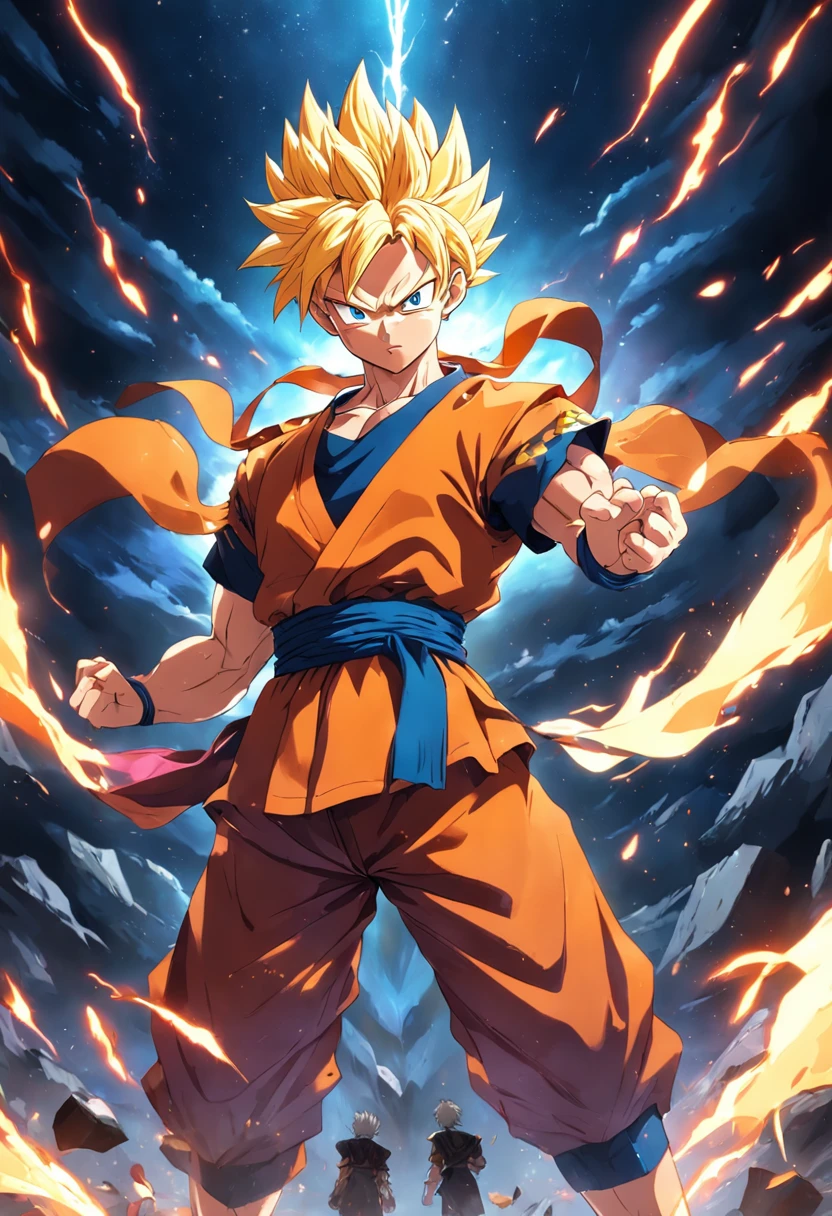 turn this guy into a super sayan , keep the face details
