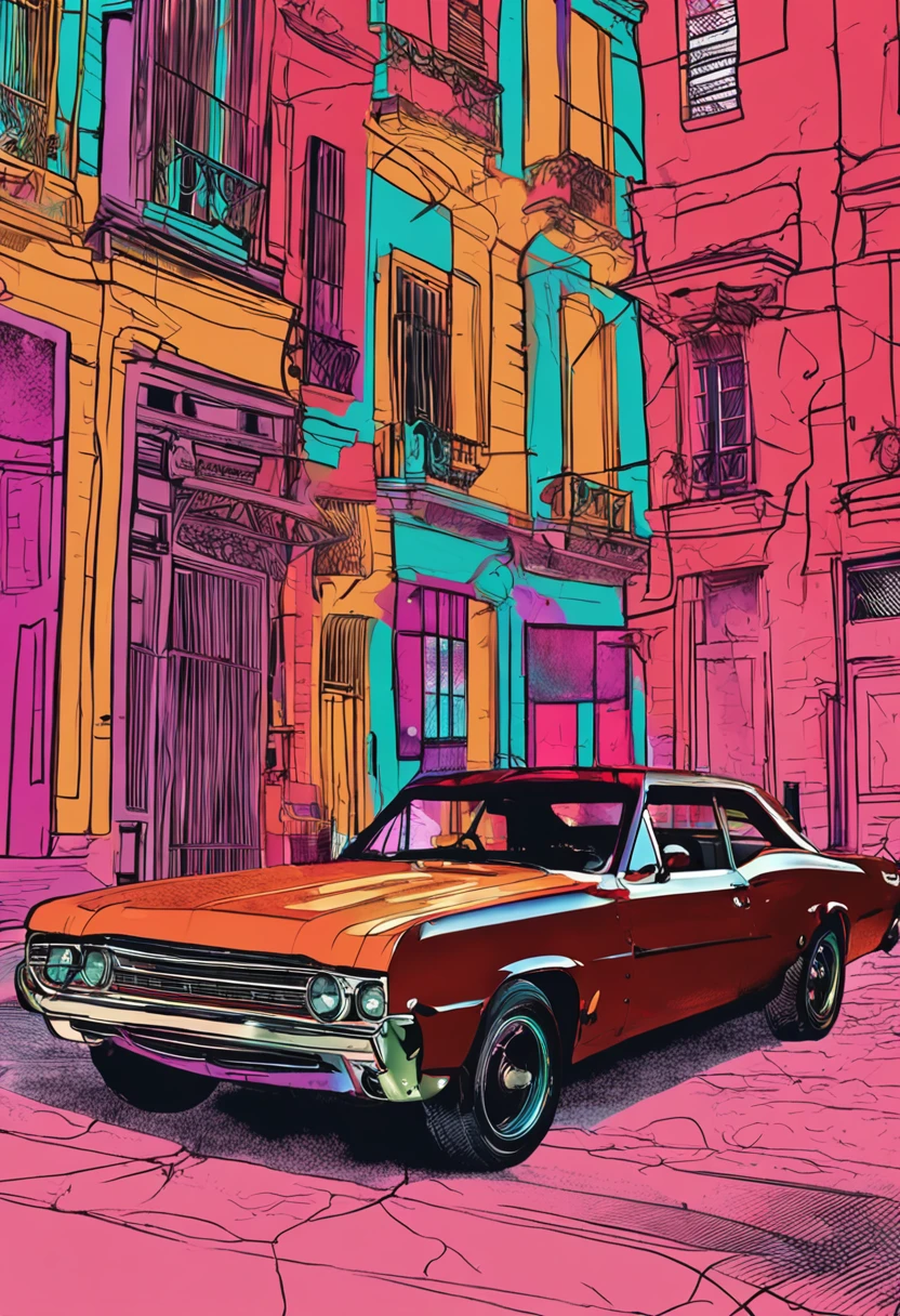 "collage, contexto de la vida y sus transformaciones, cambios en la vida, neon, impactante, vibrante"