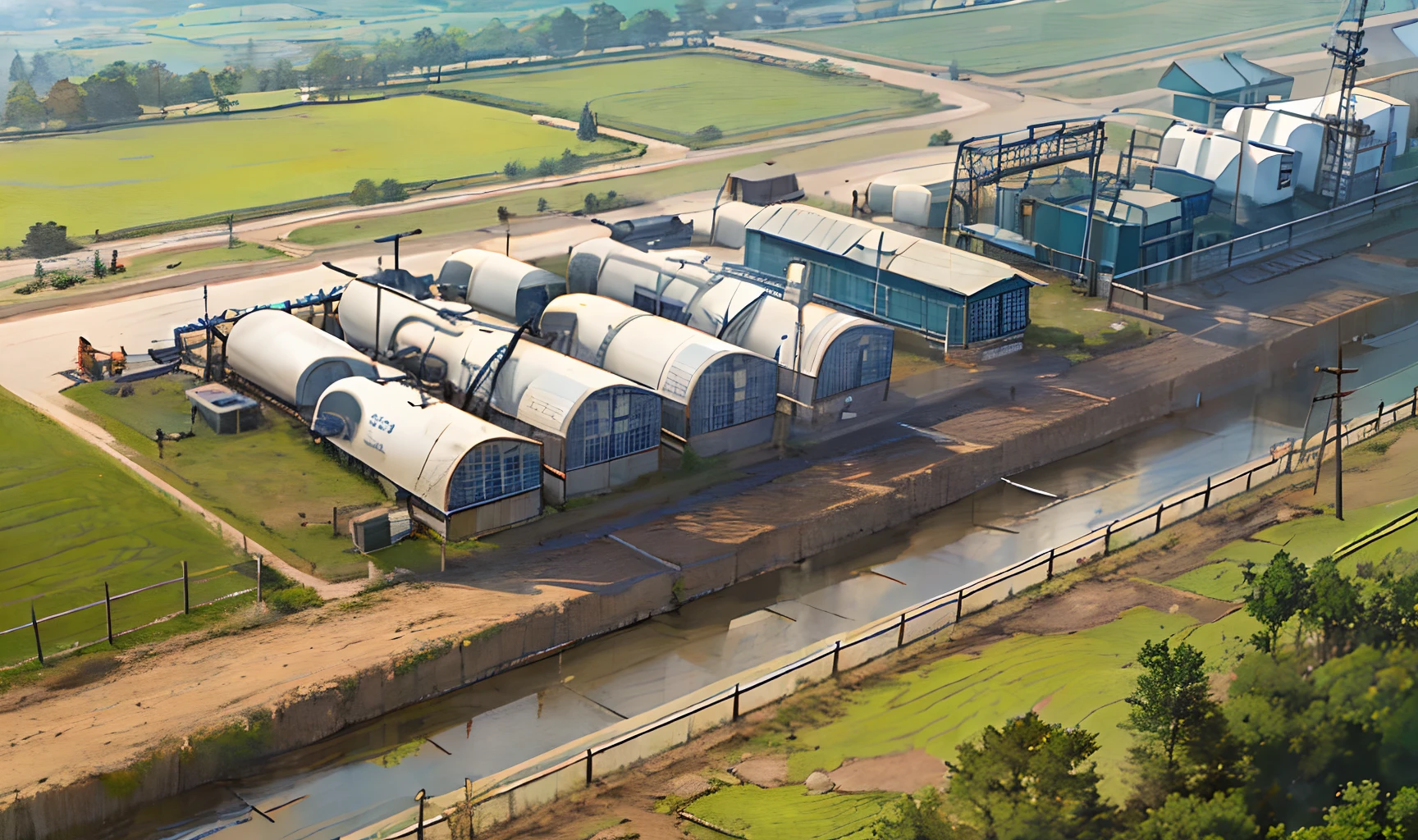 Hide the following words in the scenery "Little Nine Rice Industry"