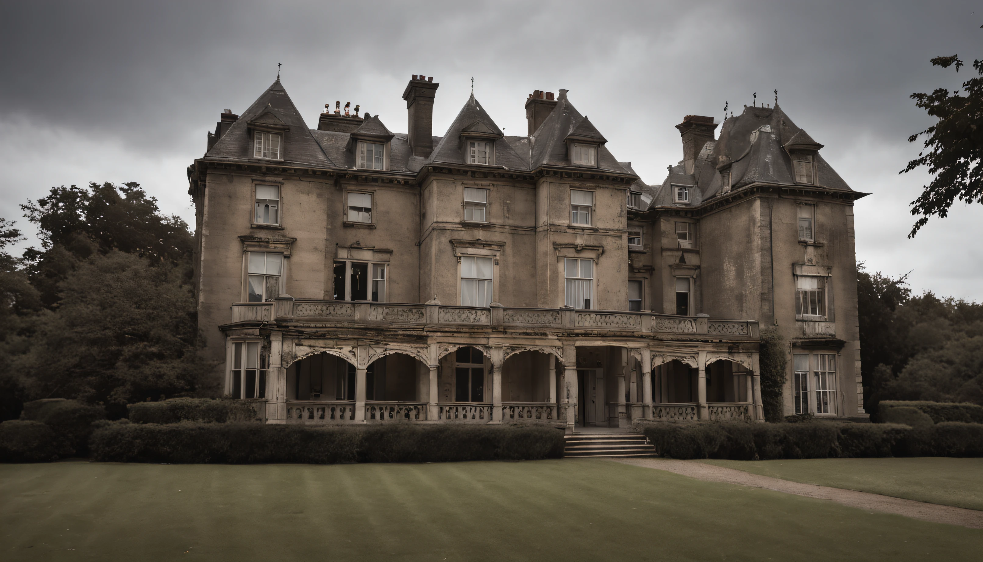 Title: "Whispers from the Shadows"
Synopsis: In an old, secluded mansion, a group of friends gathers for a weekend getaway. As the night unfolds, they begin to hear unsettling whispers and experience chilling encounters that reveal the mansion's dark secrets, forcing them to confront their deepest fears and the malevolent force lurking in the shadows.