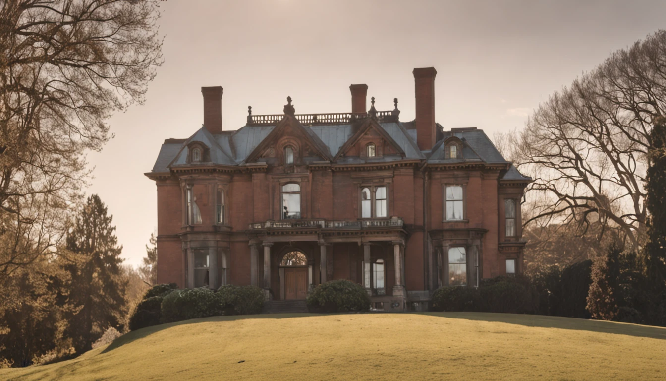 As the friends arrived at the mansion, they were in awe of its imposing architecture and the sense of history it exuded. The evening sun cast long shadows that seemed to stretch out ominously, giving an eerie atmosphere to their surroundings. Despite the daylight, the mansion's interior felt dim and cold, as if it had absorbed the weight of its own history.