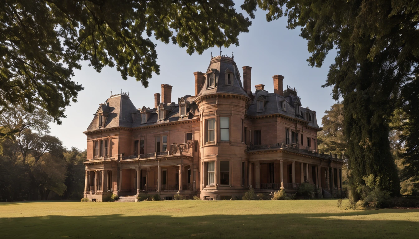 As the friends arrived at the mansion, they were in awe of its imposing architecture and the sense of history it exuded. The evening sun cast long shadows that seemed to stretch out ominously, giving an eerie atmosphere to their surroundings. Despite the daylight, the mansion's interior felt dim and cold, as if it had absorbed the weight of its own history.